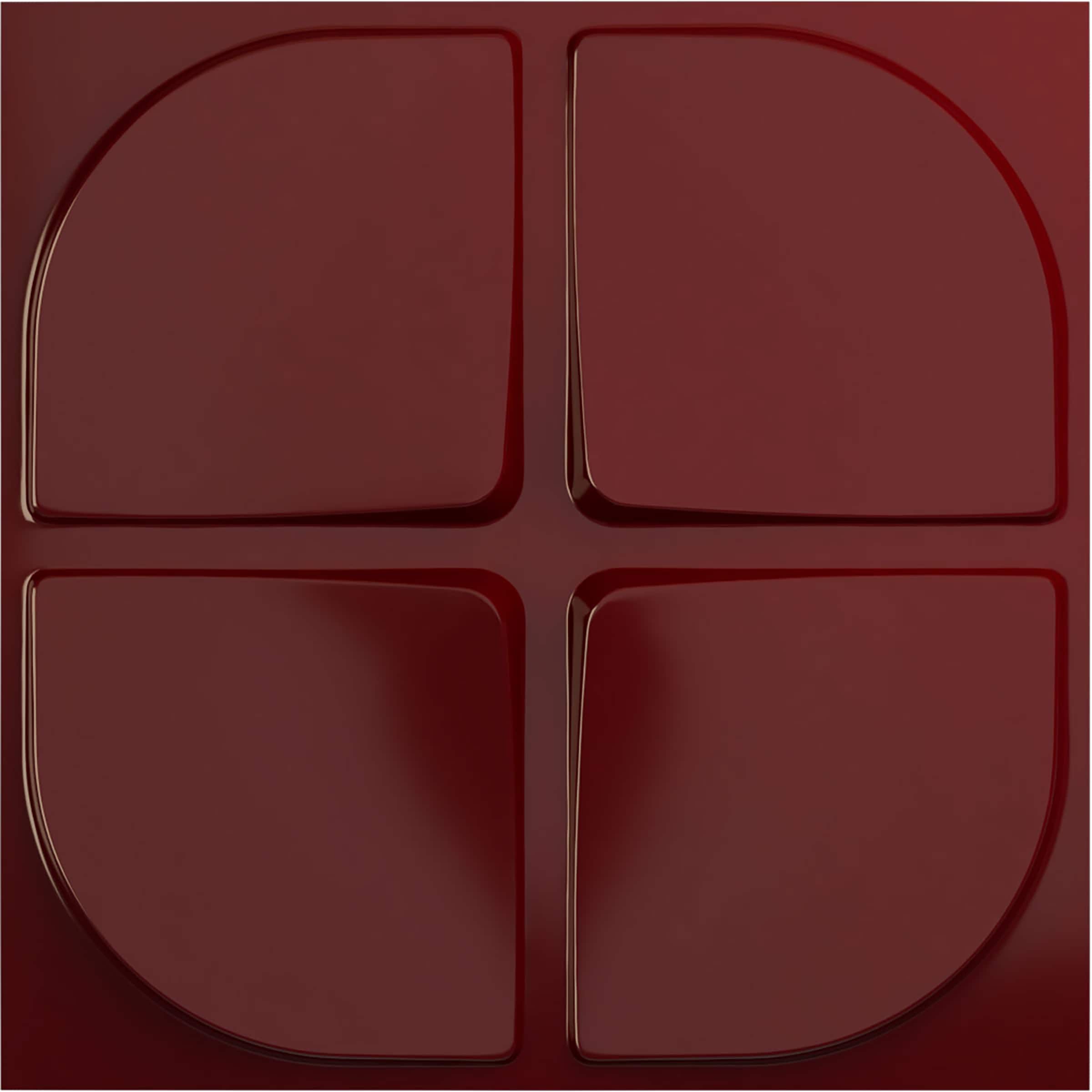Ekena Millwork WP20X20FRHML-CASE-12 19-5/8-in x 19-5/8-in Embossed Paintable/Stainable Red PVC Wall Panel ( 12 -Pack, Covers