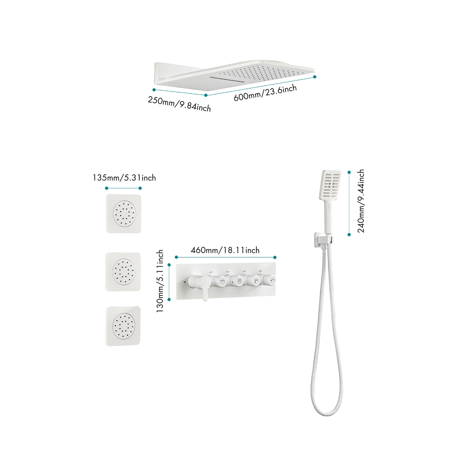 Vanityfus VF-W2287-41427 Showerhead-Bar-Panels - View #3