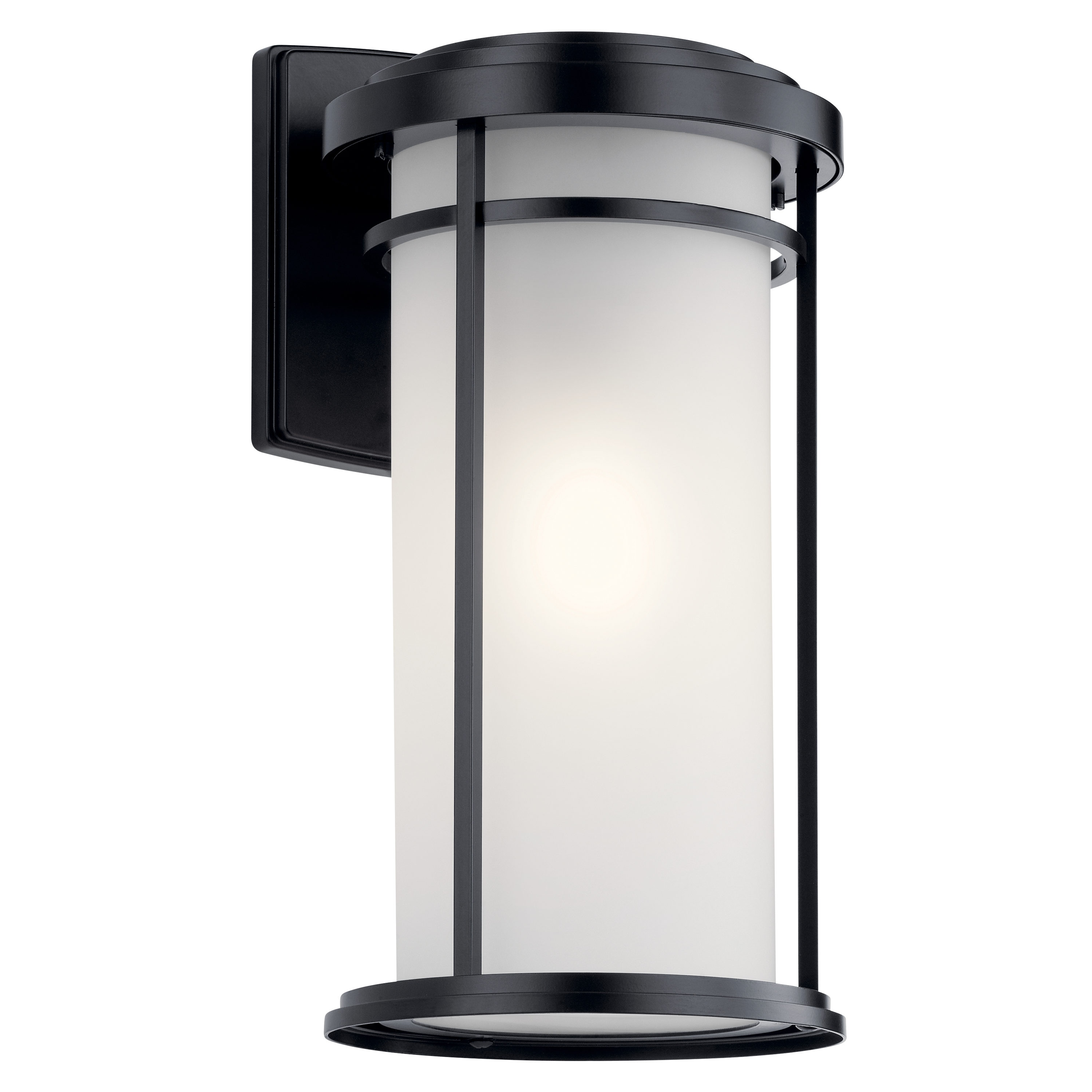 Kichler 49688BK Toman 1 -Light 20-in H Black Hardwired Outdoor Wall Light