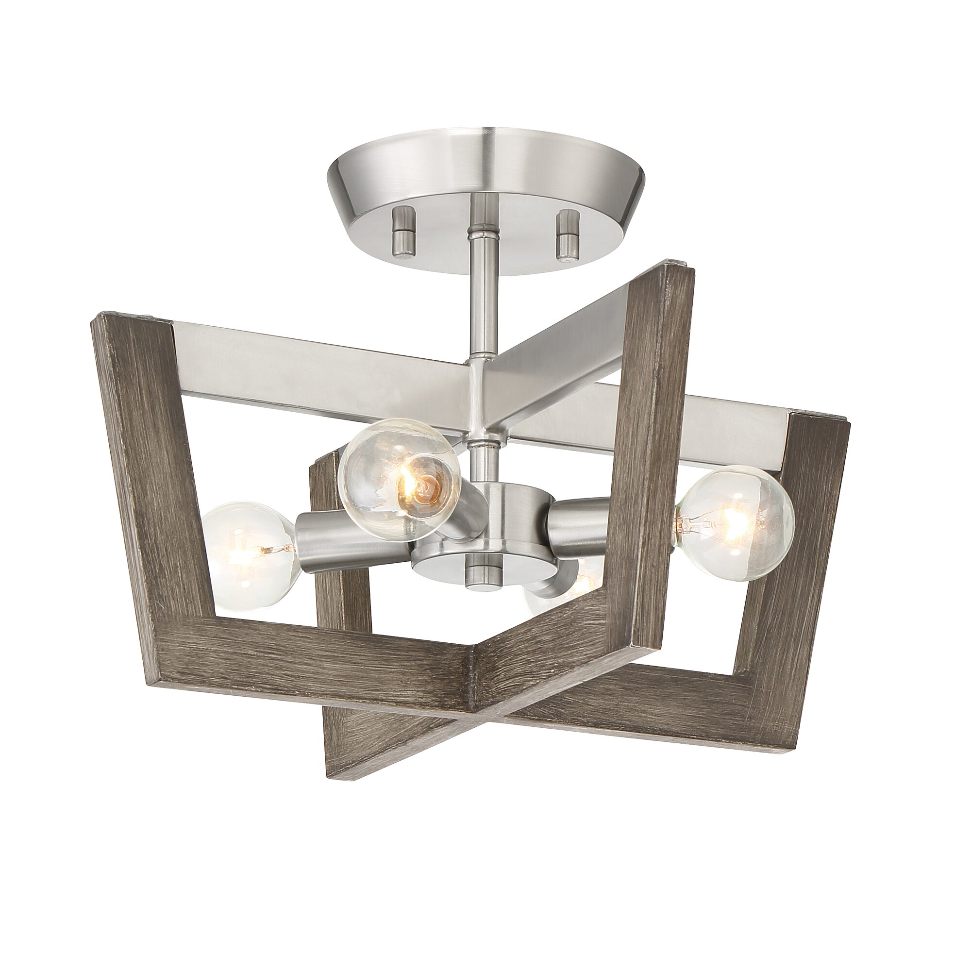 Designers Fountain 93711-SP Westend 1-Light 14-in Satin Multiple Colors/Finishes Semi mount light
