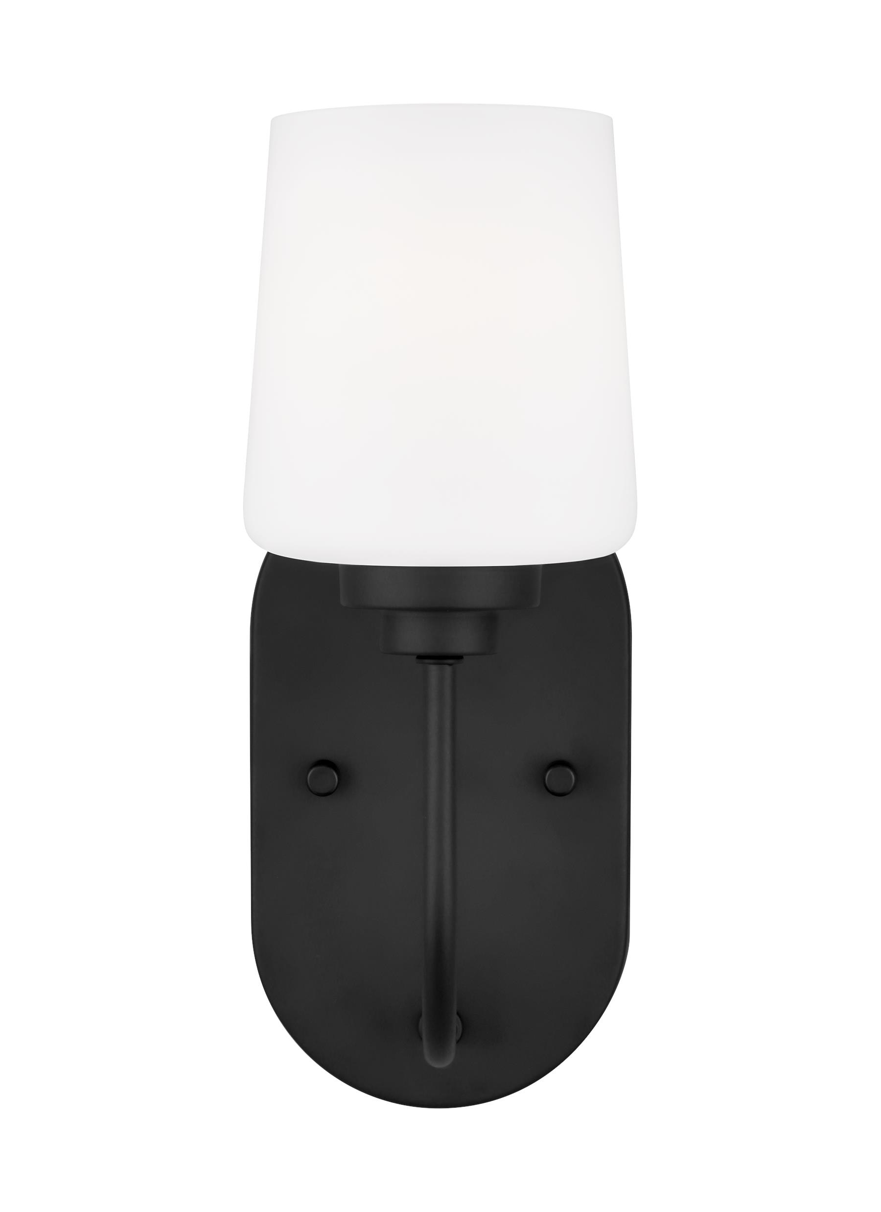 Generation Lighting 4102801-112 Windom 4.5-in 1 -Light Matte Black Transitional Vanity light