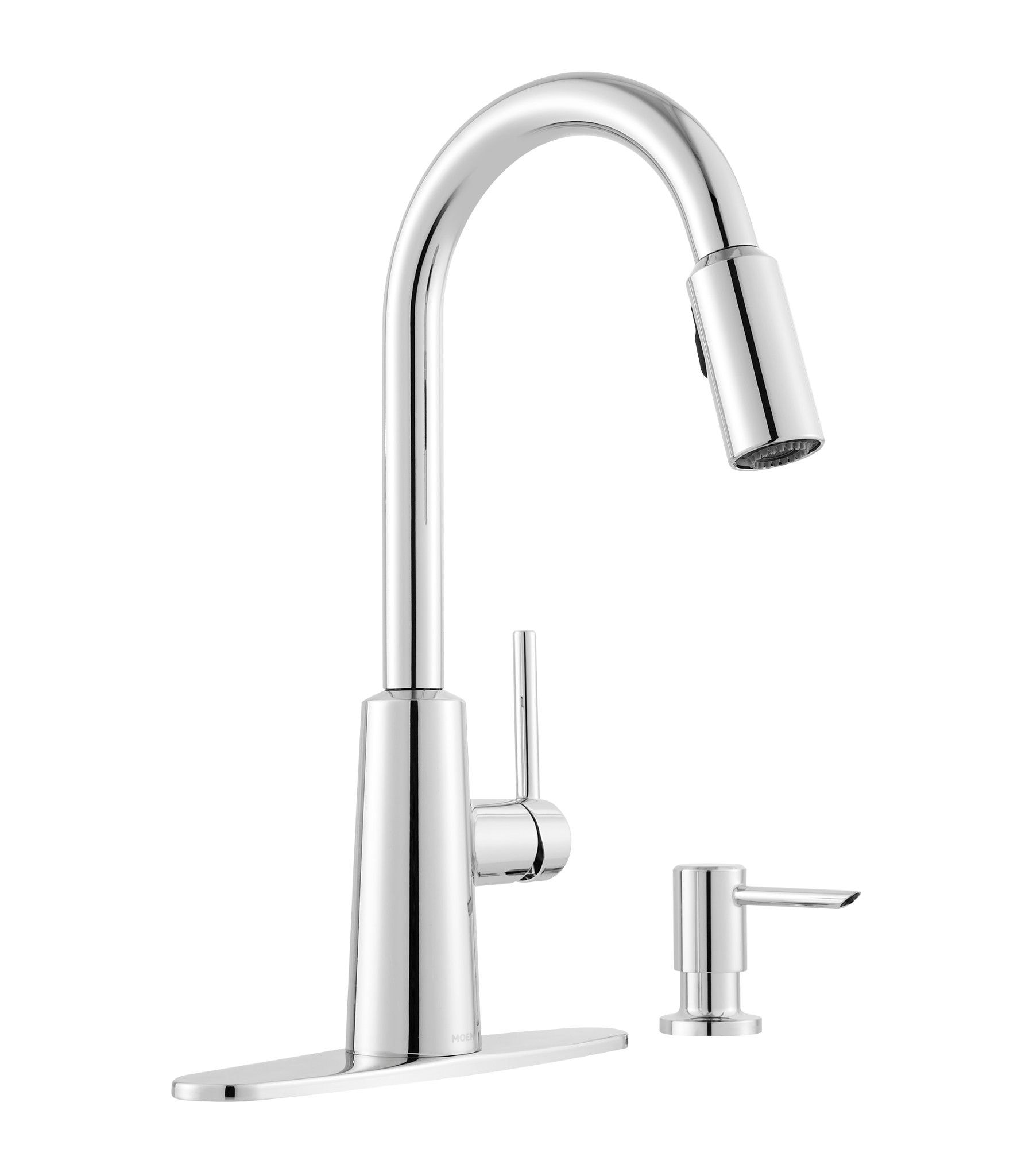 Moen Nori Chrome Single Handle Pull-down Kitchen Faucet with Sprayer ...