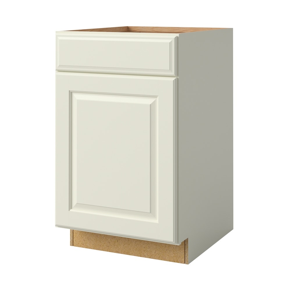 Pattingham 21-in W x 34.5-in H x 24-in D Harbor 1-Drawer Base Fully Assembled Cabinet (Raised Panel Square Style) in Gray | - allen + roth 20212PH