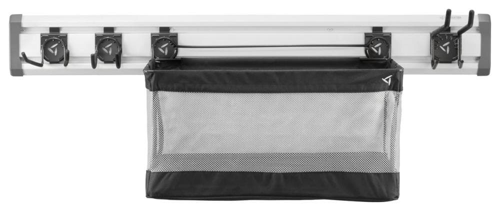 Gladiator GAKT48SSGY Sports GearTrack Pack 7 -Piece 48-Inches Light Grey Multipurpose Storage rail system