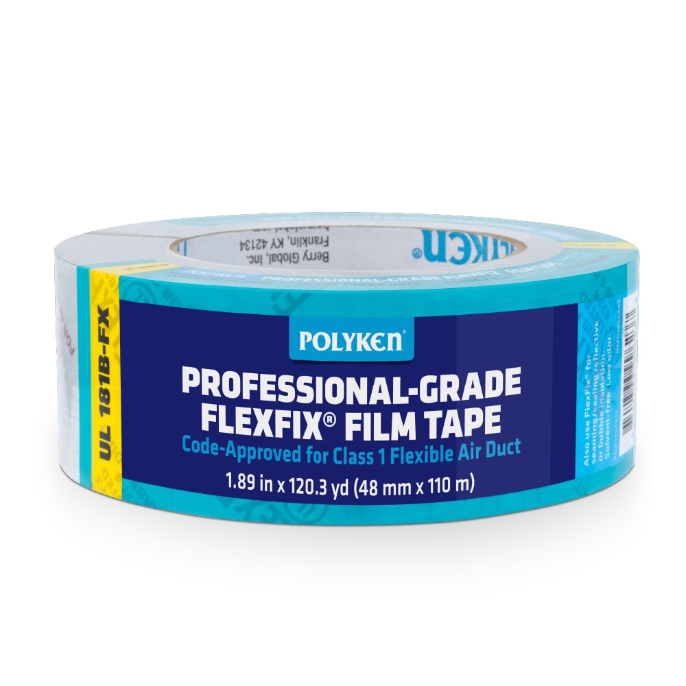 POLYKEN 1954675 Professional-Grade FlexFix Film Tape HVAC Tape 1.89-in x 120.3 Yard(s)