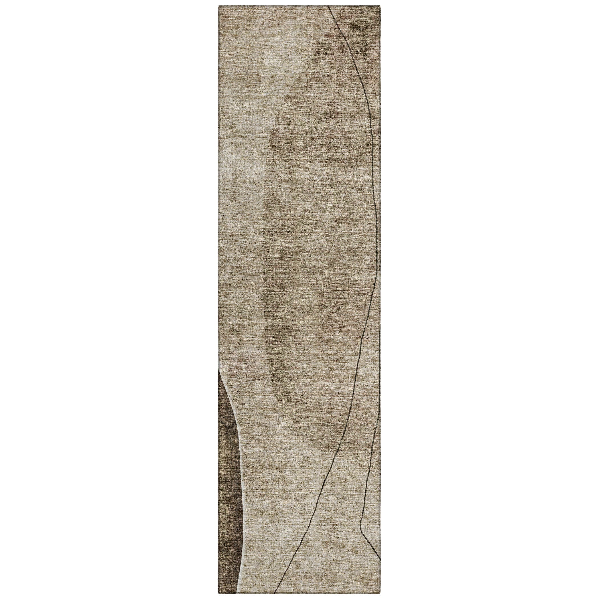 Addison Rugs ACN696BR2X8 Chantille ACN696BR 2 x 7 (ft) Polyester Brown Rectangular Indoor/Outdoor Geometric Machine washable Area rug