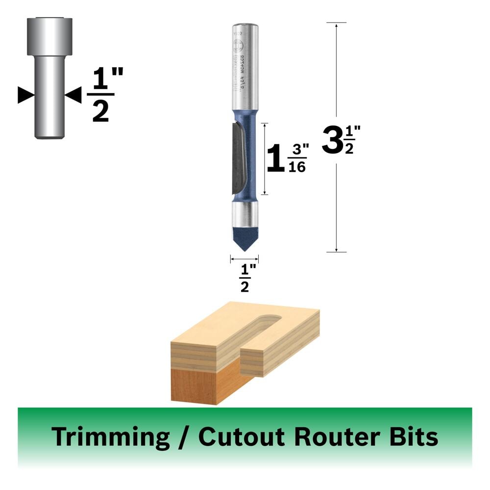 Bosch 85246MB50 Trimming-Cutout-Router-Bits - View #2