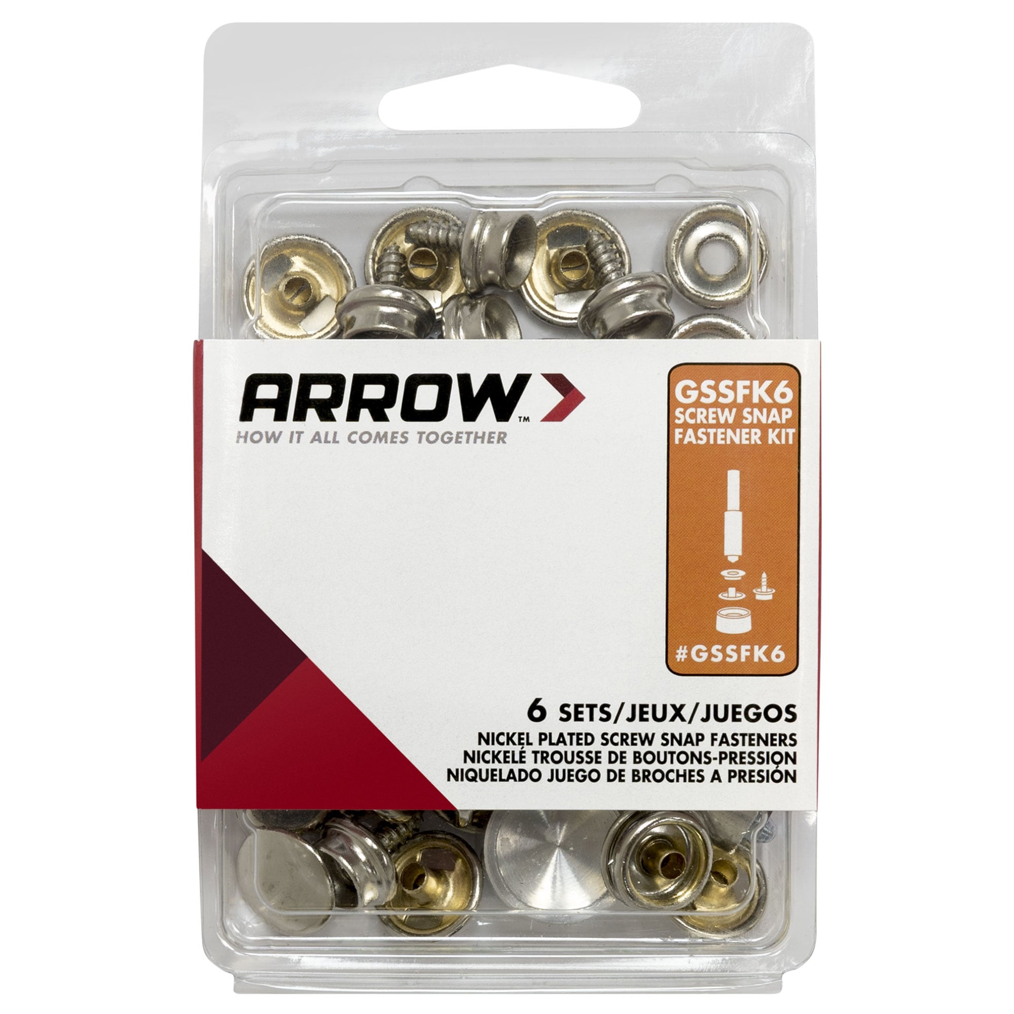 Arrow 6-Pack 0.5-in Aluminum/Brass/Steel Kit in the Grommets department at
