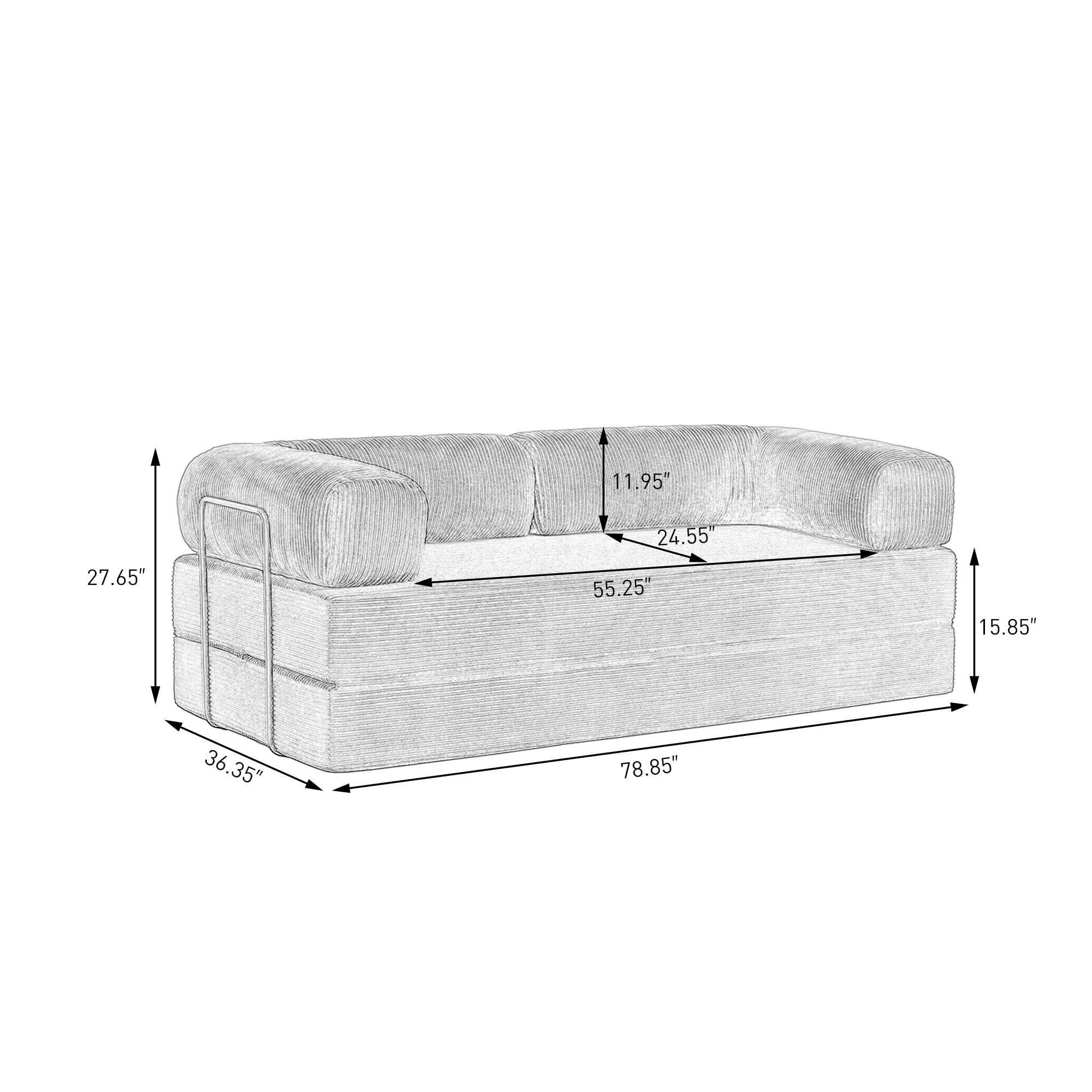 Dreamsidea LS-LS0011-BEIGE-L Sofas-Loveseats - View #4