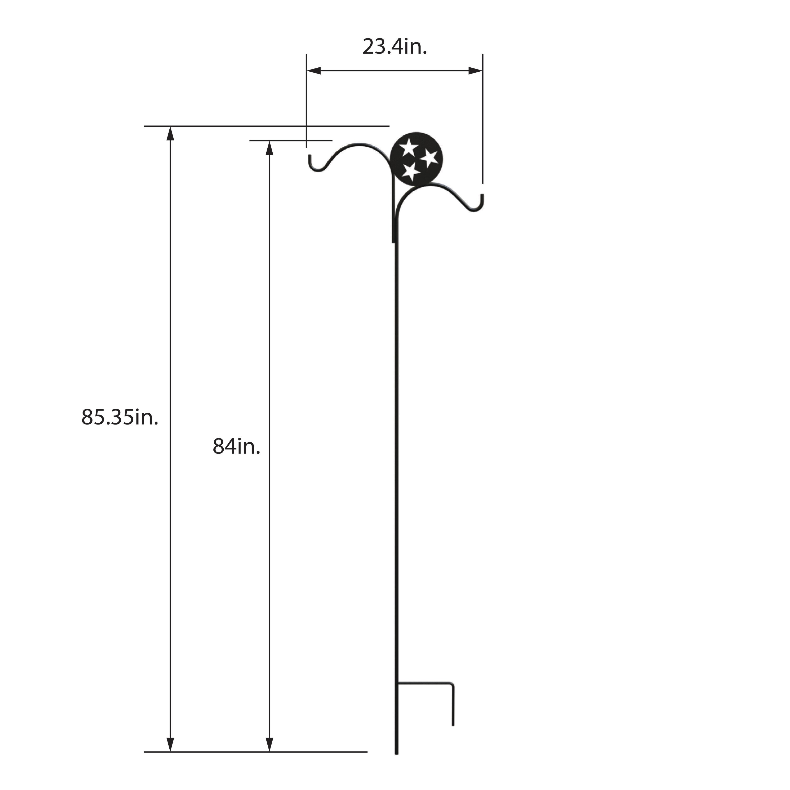 84-in Black Metal Shepherd's Hook in the Garden Stakes & Shepherds ...