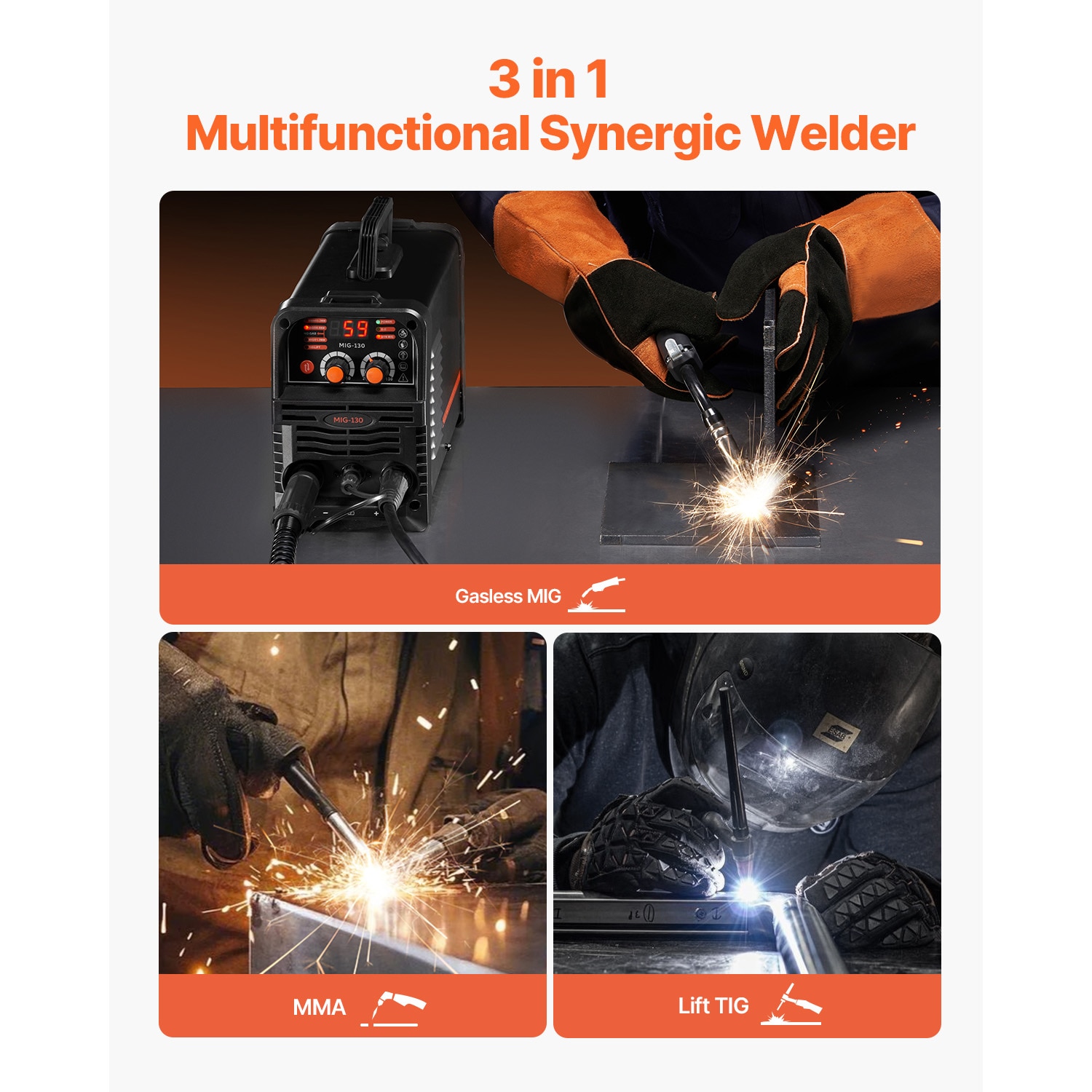 VEVOR DHJWQSHMIGTIGBKDNV1 Wire-Feed-Welders - View #3