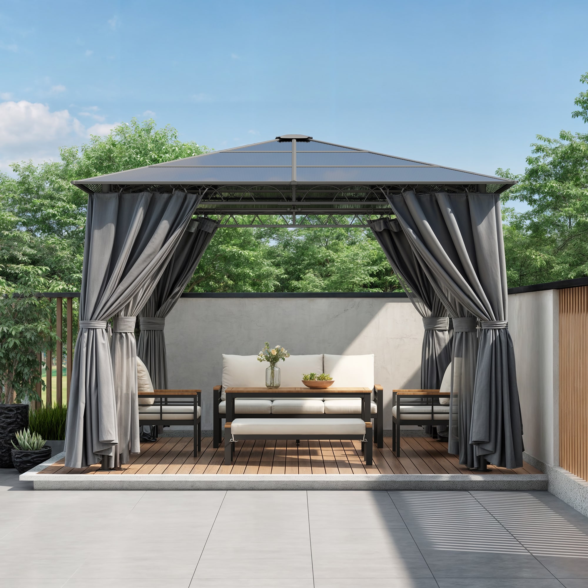 ModernLuxe L-TM000025AAE Wood-Resin-Gazebos - View #2