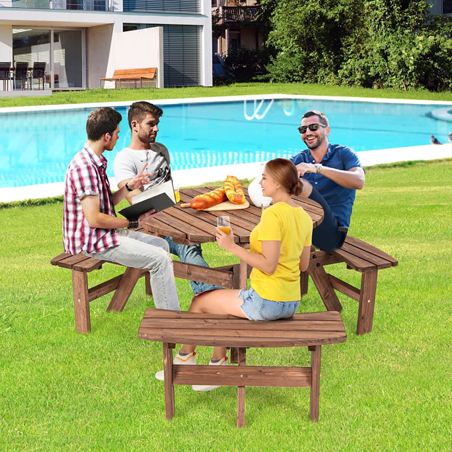 GZMR HOJO-8622-WH Patio-Dining-Sets - View #9
