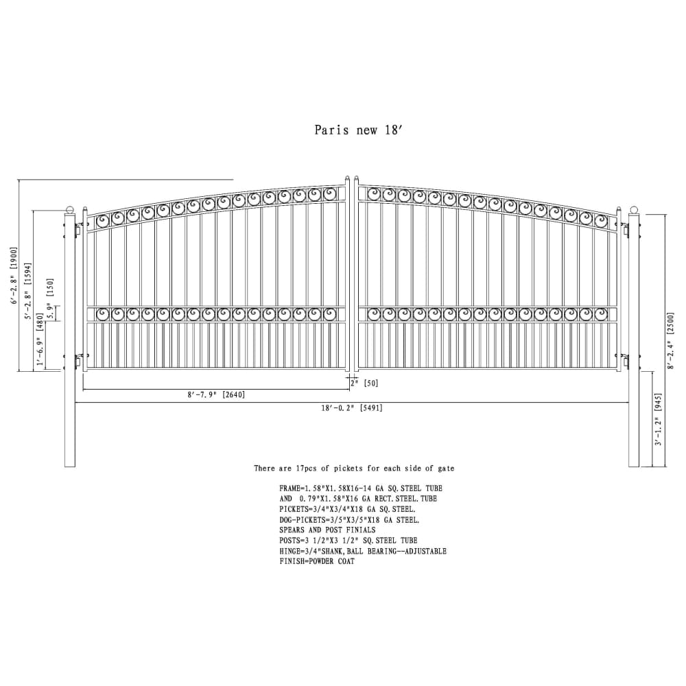 ALEKO DG18PARD-LO Driveway-Gates - View #2