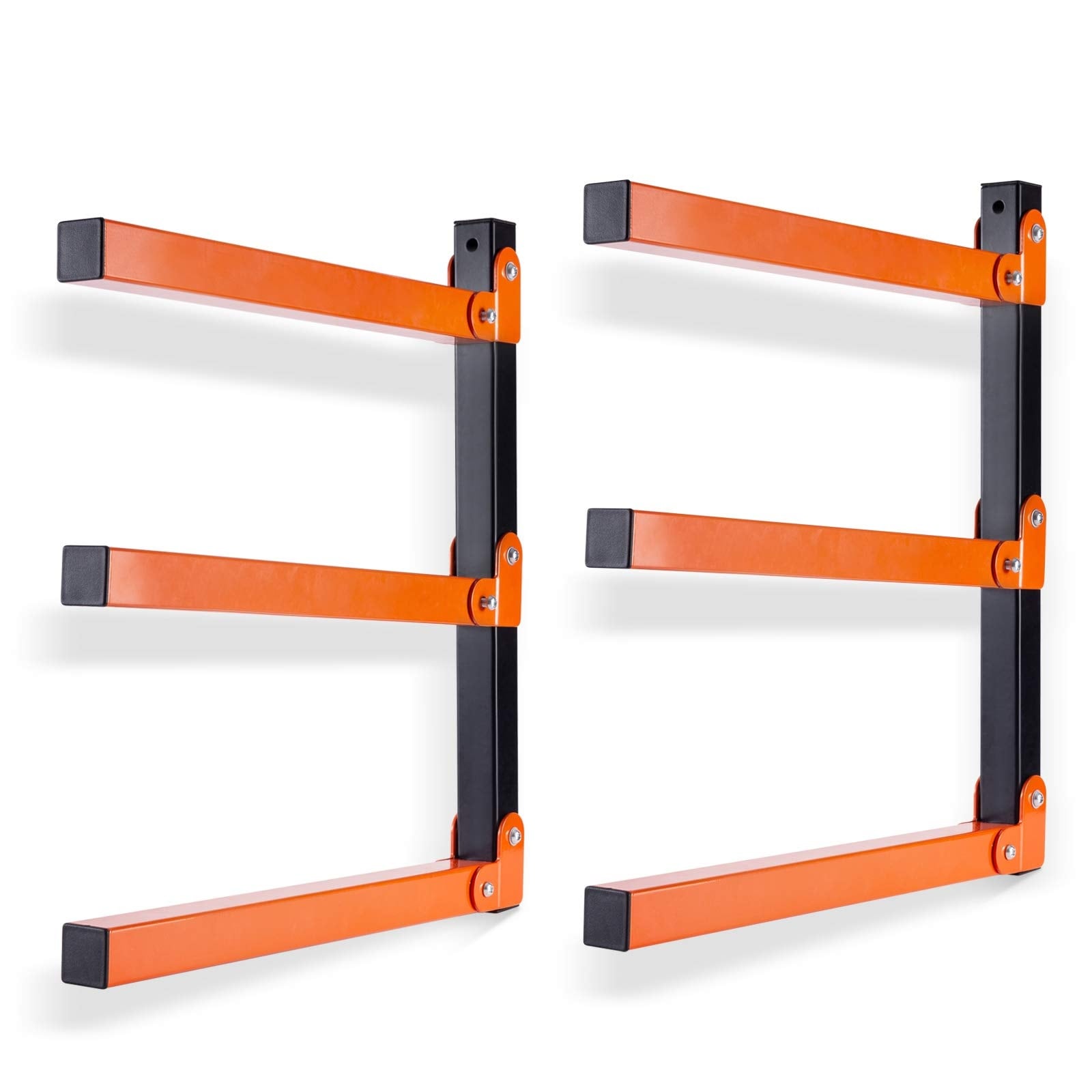 Etokfoks  Wall Mount Wood Organizer Metal Rack 2 Pack 3 Level Indoor Outdoor Scratch Resistant 330 lb