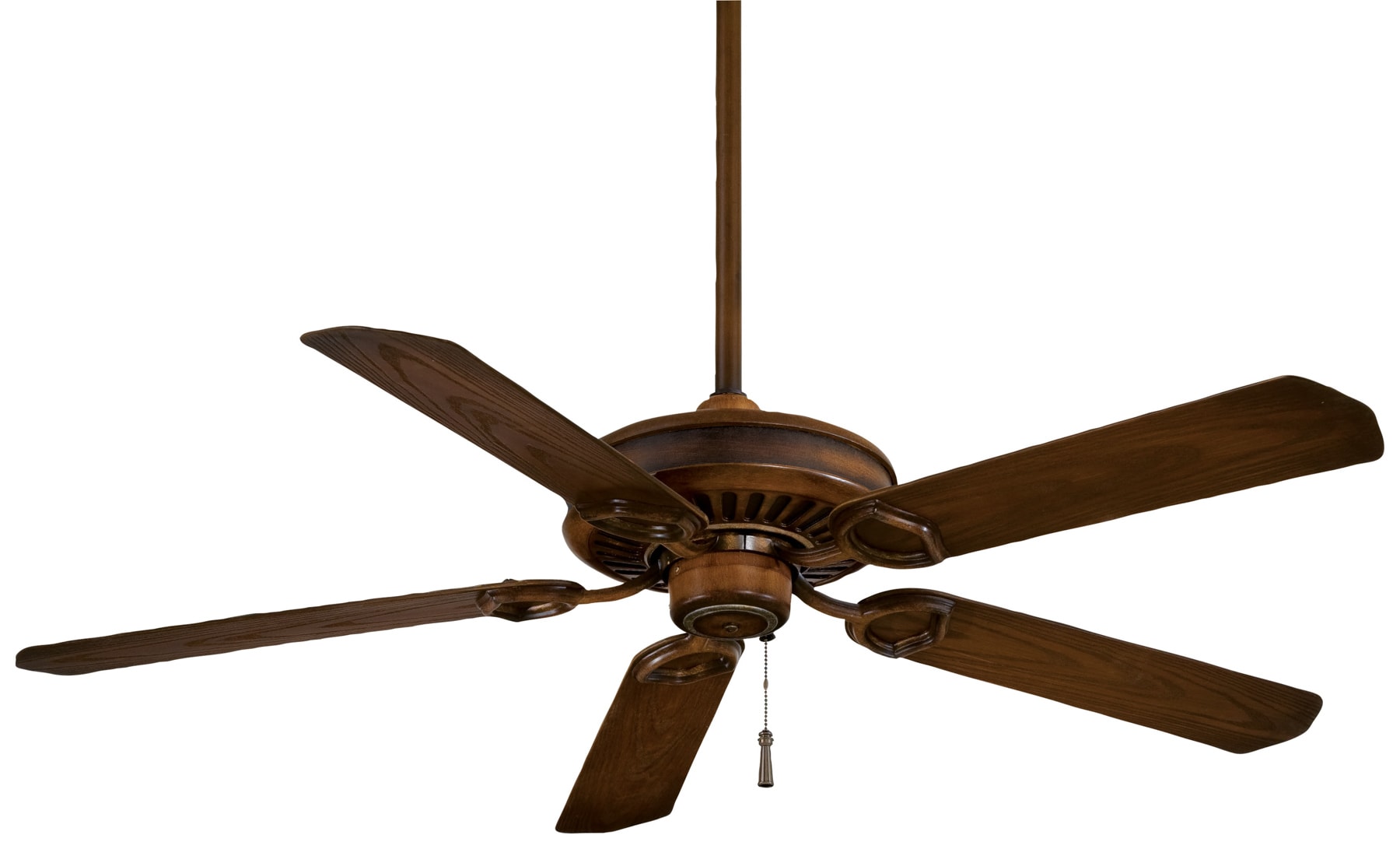 Minka Aire F589-MW Sundowner 54-in Outdoor Mossoro Walnut with Mossoro Walnut Blades Ceiling Fan Without Light ( 5 -Blade )