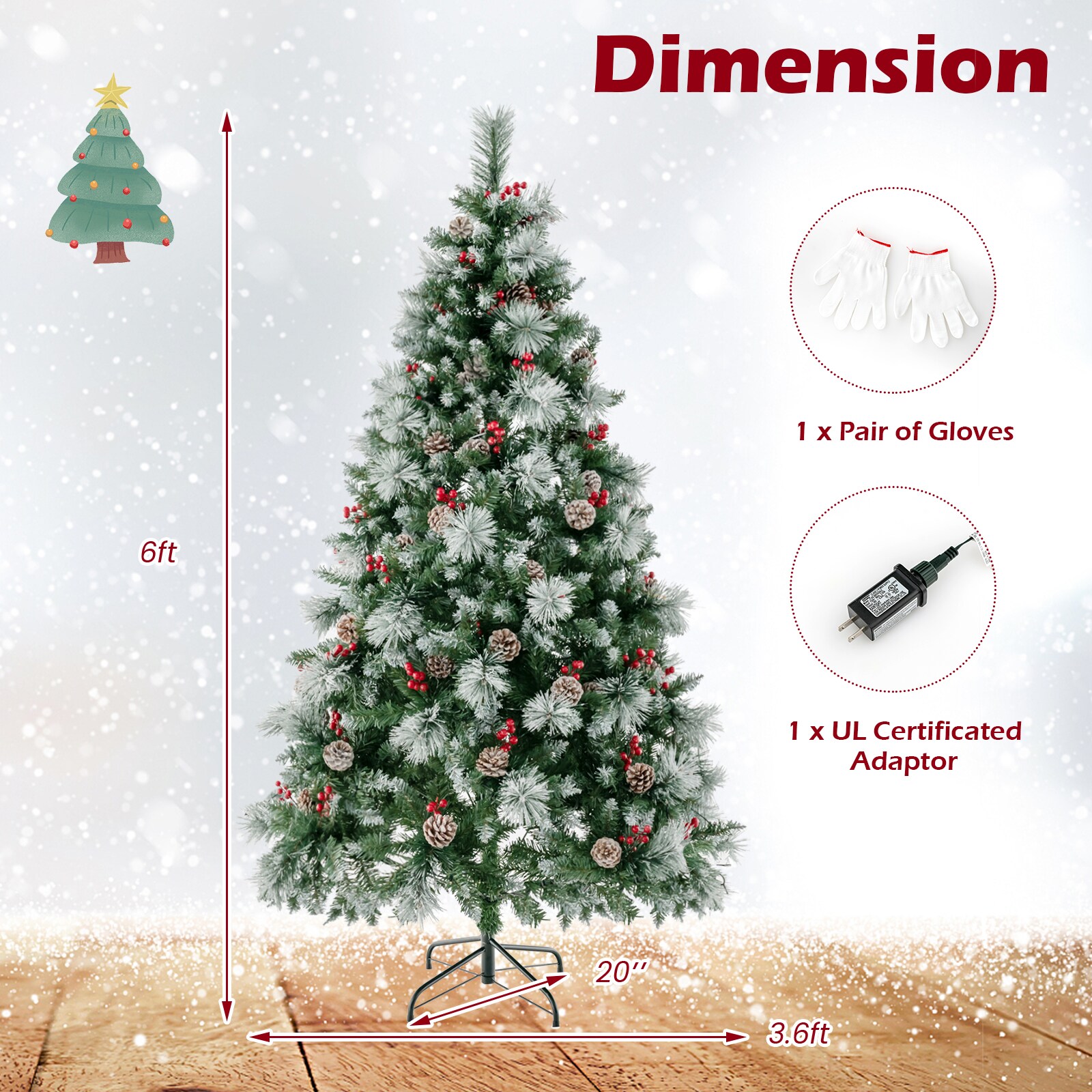 LIVIZA HYZ24506US Artificial-Christmas-Trees - View #2