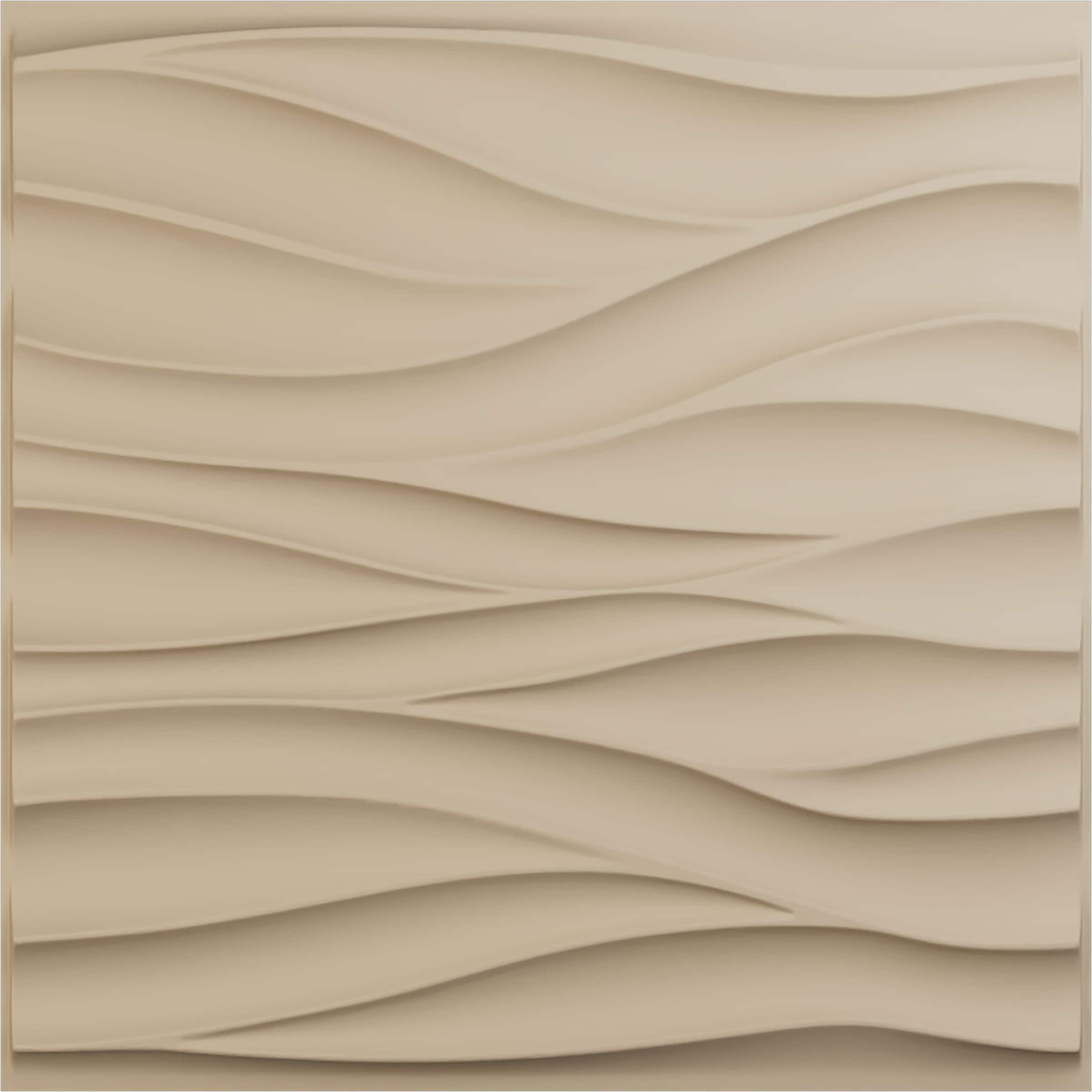 Ekena Millwork WP20X20RPGBE 19-5/8-in x 19-5/8-in Embossed Paintable/Stainable Brown/Tan PVC Wall Panel (