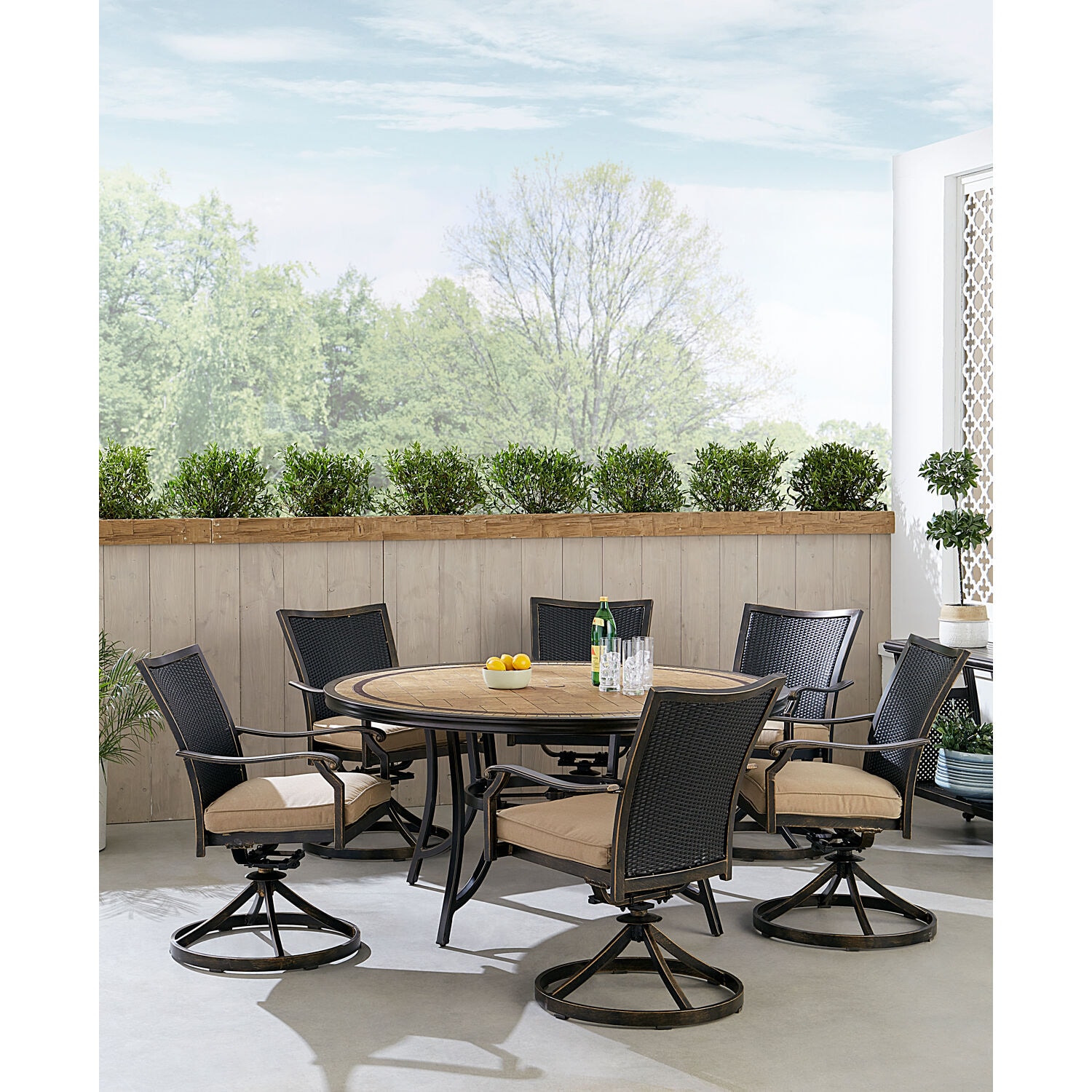 Hanover MONDNWB7PCSW6RDTLTAN Patio-Dining-Sets - View #6