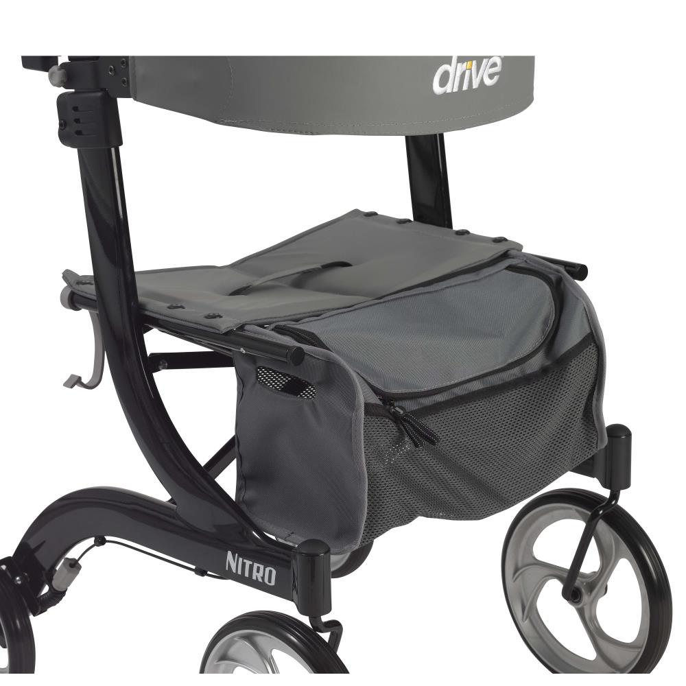 Drive Medical Nitro Euro Style Rollator Rolling Walker, Black 