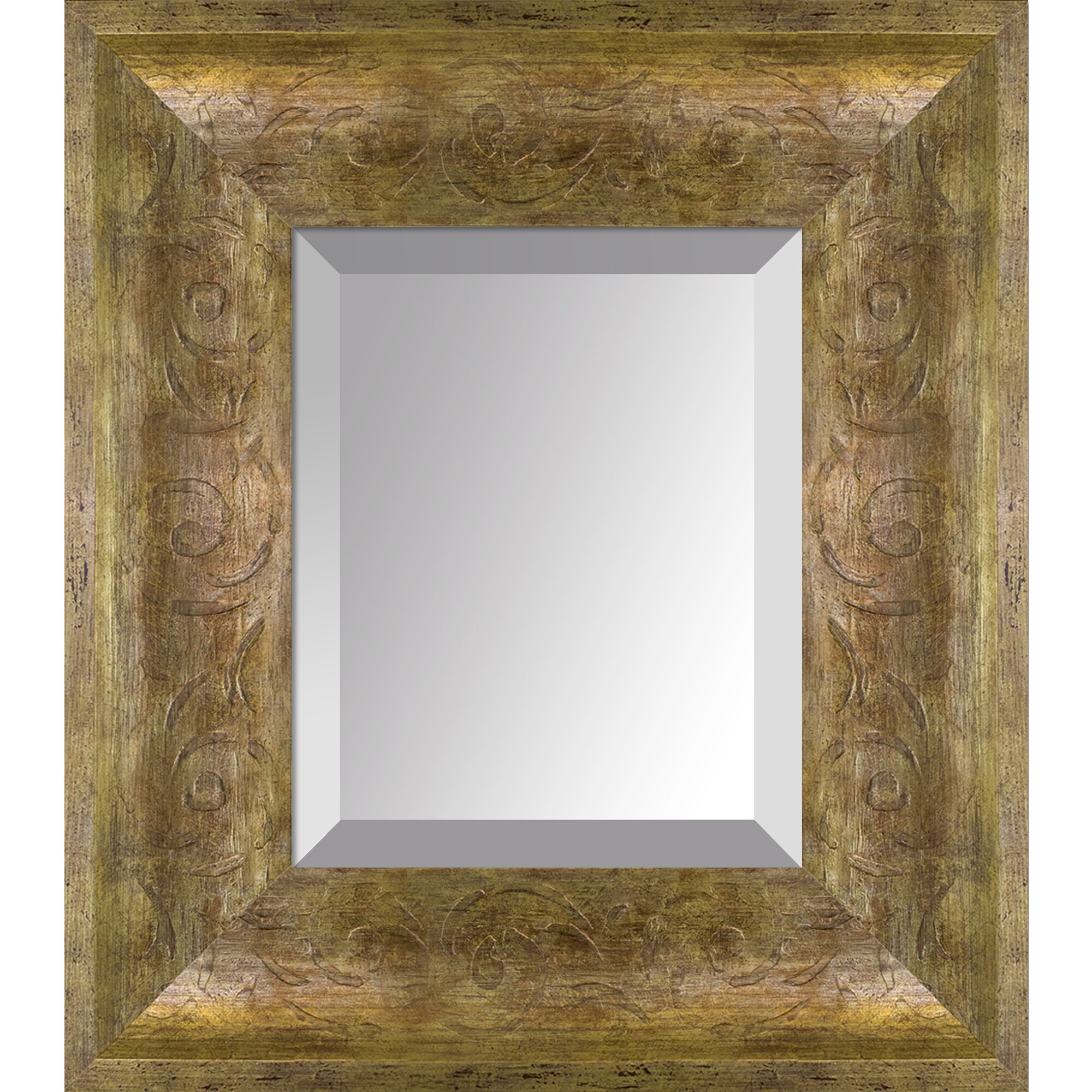 La Pastiche Sirocco 17-in W x 15-in H Champagne Framed Wall Mirror at ...