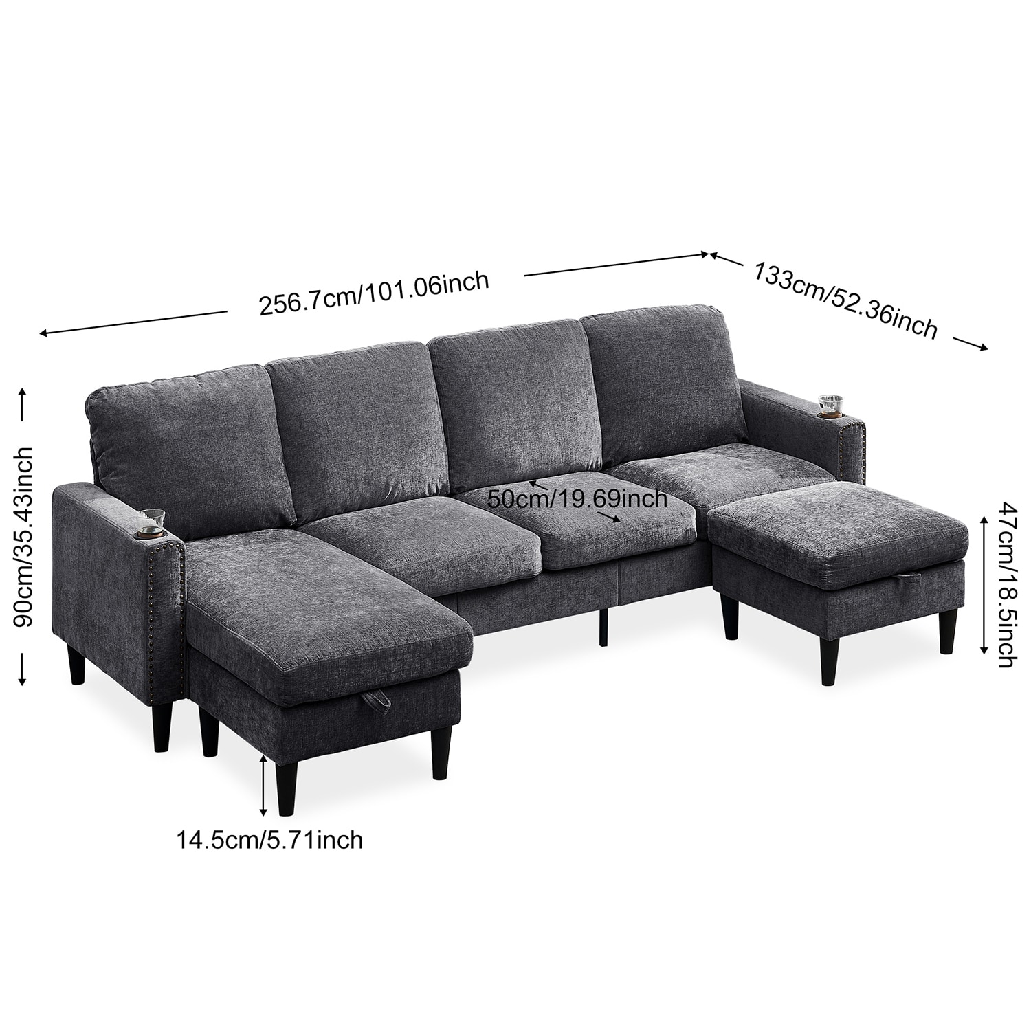 GZMR GZ-BS4K001 Sofas-Loveseats - View #2