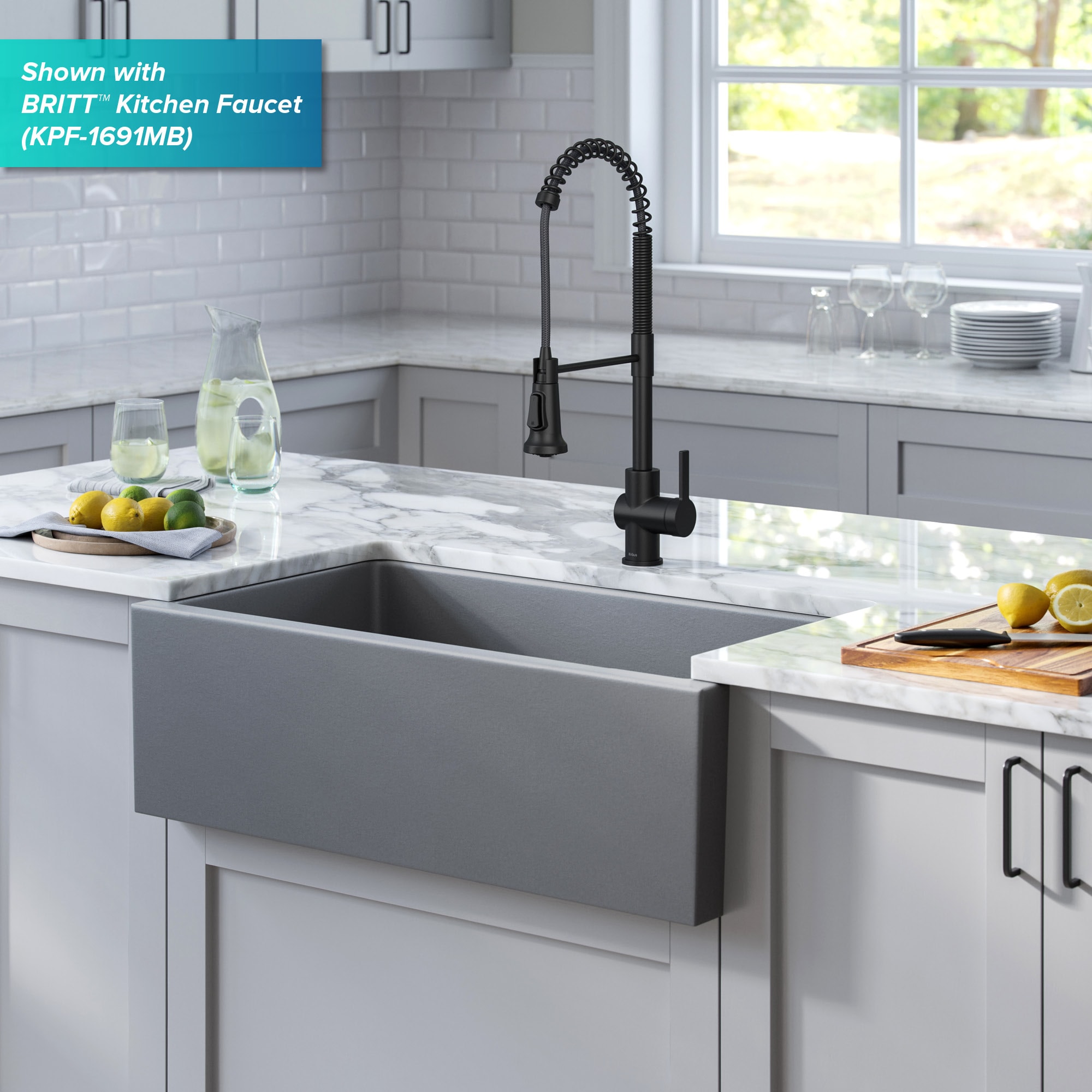 Kraus KFR1-33MGR Kitchen-Sinks - View #3