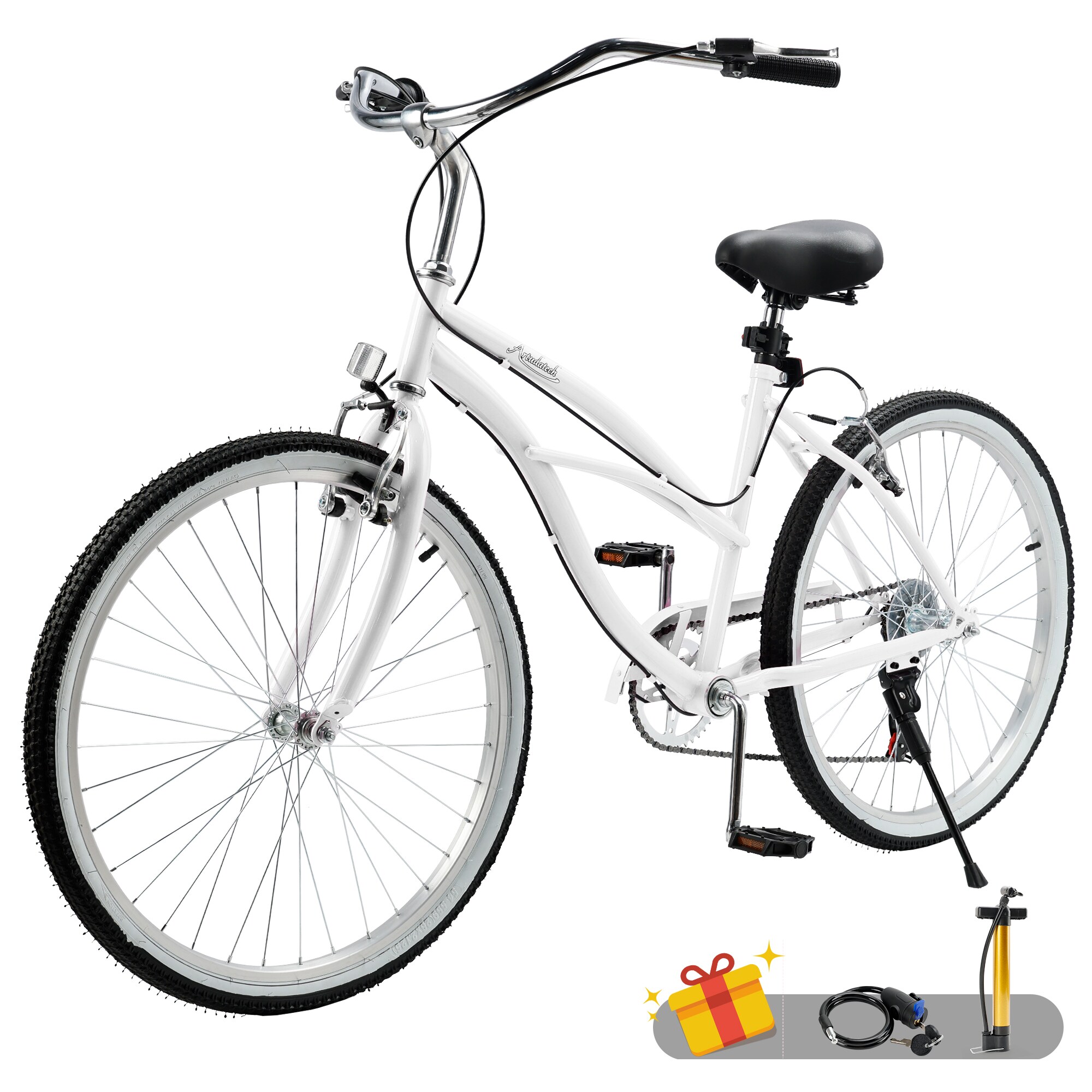 Topteng B601-057-WHI 26-in Women's Bike