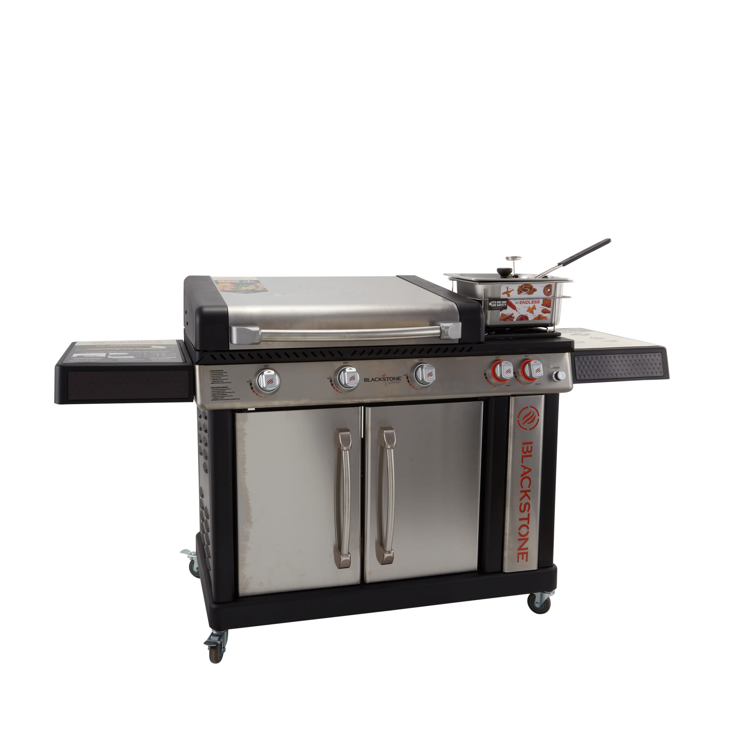 Blackstone 28'' Culinary Cabinet Griddle With Range Top 3-Burner Liquid ...