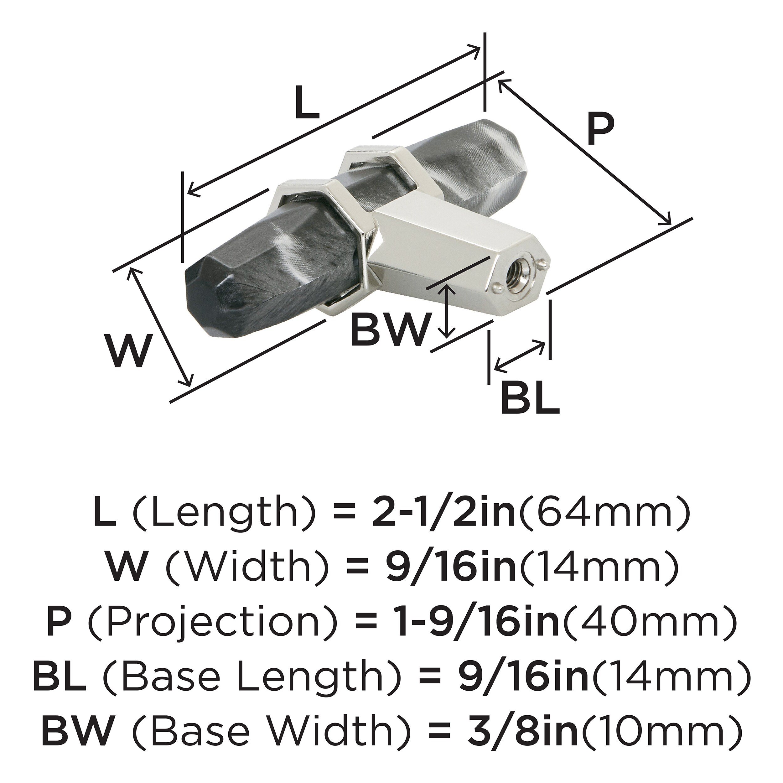 Amerock BP36647MWPN Cabinet-Knobs - View #4