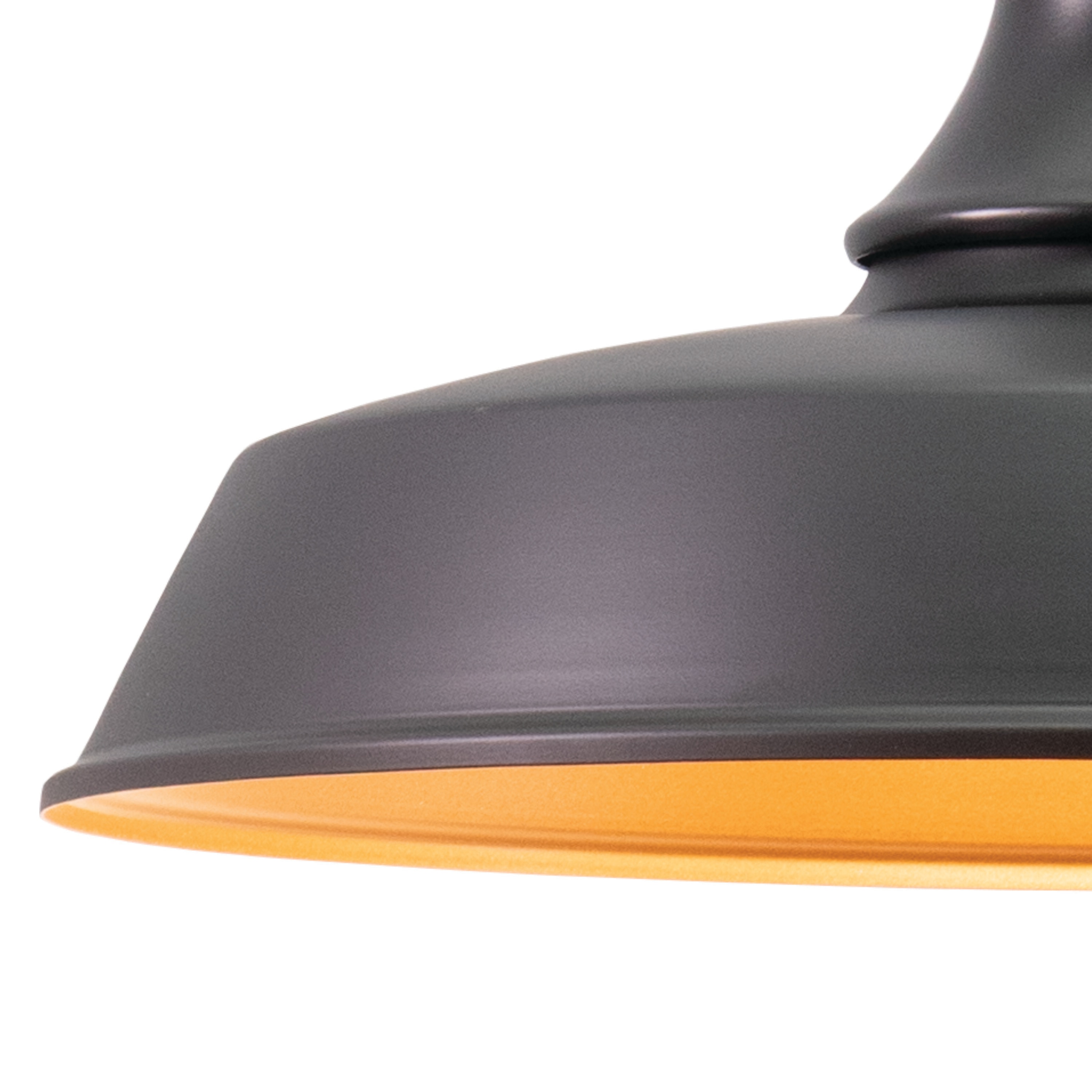Dorado 15" Dark Bronze and Gold Farmhouse Pendant Light