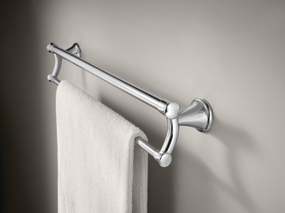 Delta Transitional 24 In Polished Chrome Wall Mount Grab Bar 300 Lb   08028586 