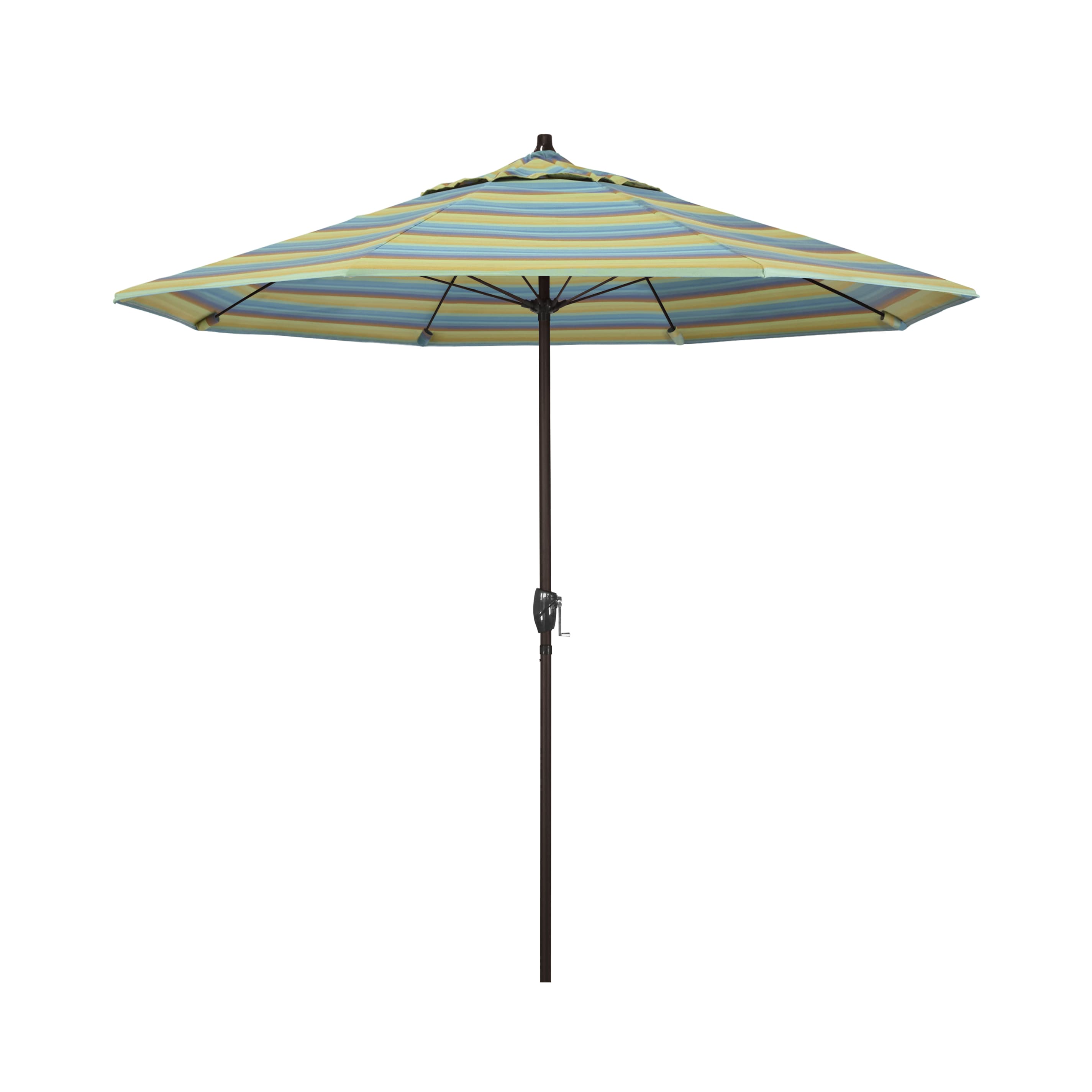 California Umbrella ATAF758117-56096 7.5-ft Aluminum Blue Market Patio Umbrella