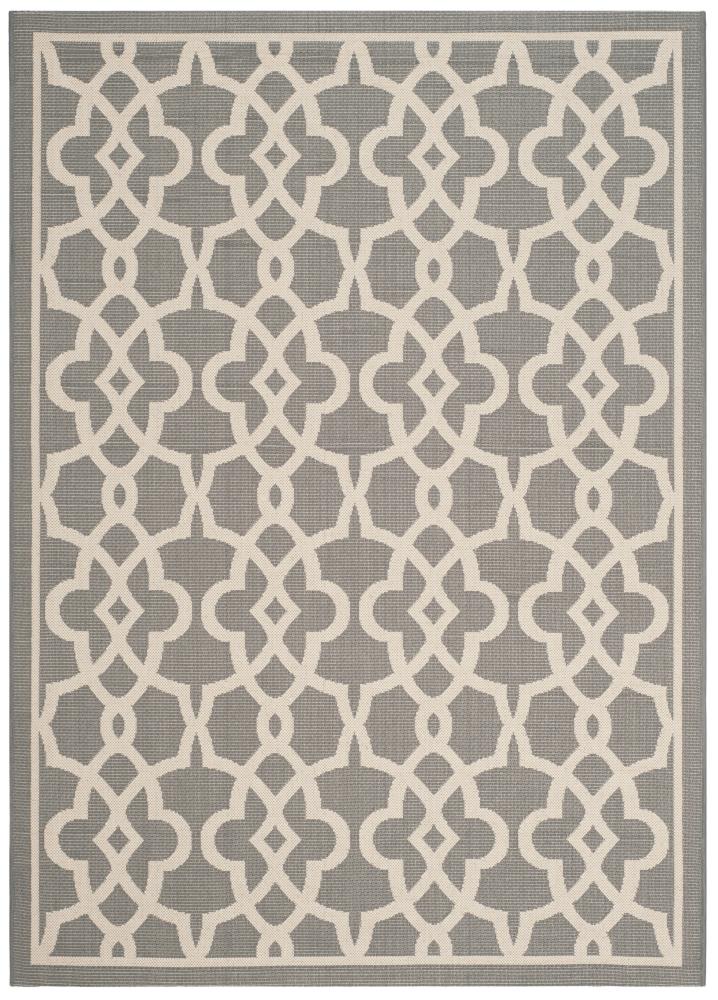 Safavieh CY6071-246-6 Courtyard Lonoa 7 x 10 (ft) Loomed Polypropylene Gray/Beige Rectangular Indoor/Outdoor Abstract Coastal Area rug