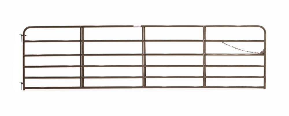 Tarter 6EBR16 4-ft H x 16-ft W Brown powder coat Steel Farm Corral Fence gate