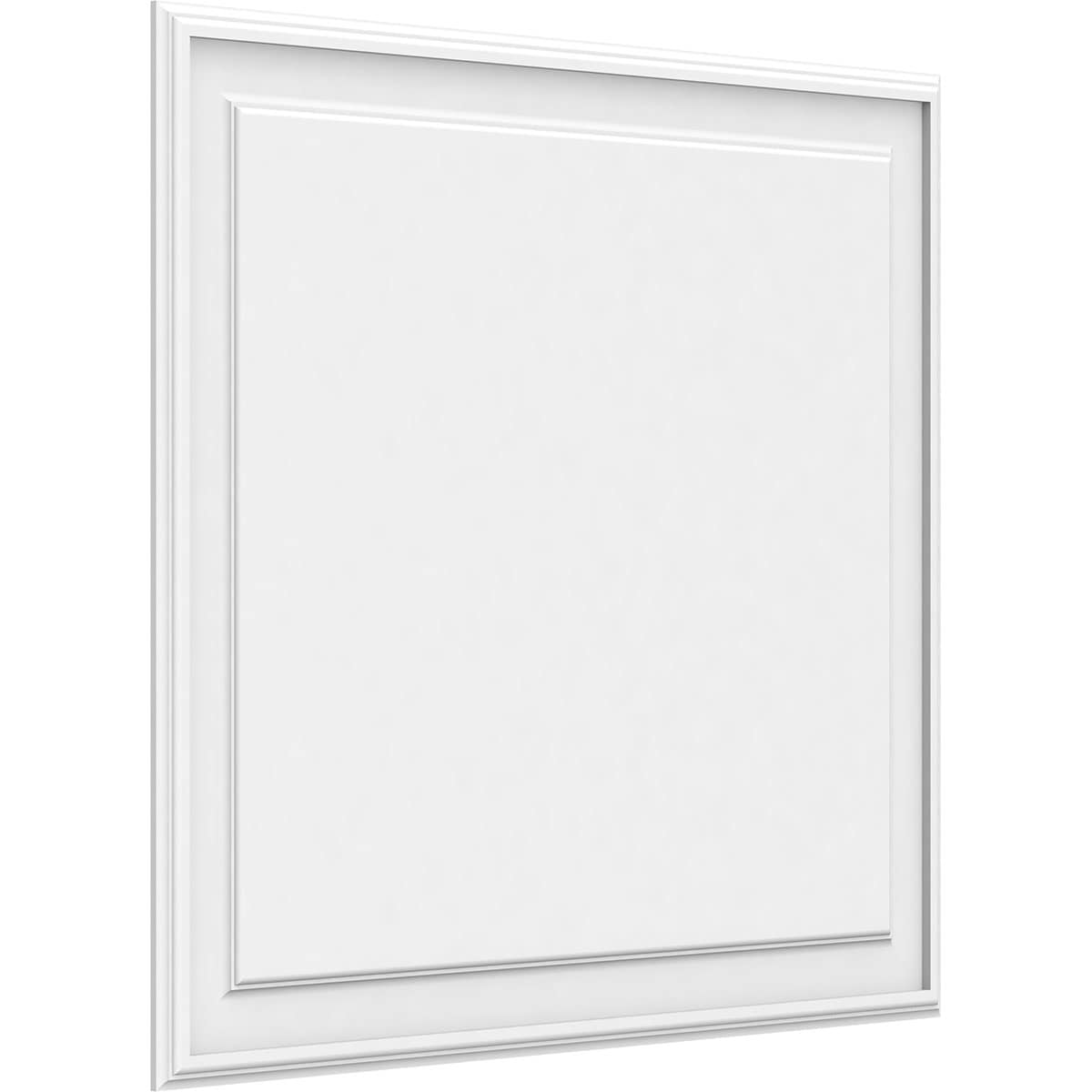Ekena Millwork WALP36X32X062LEG 36-in x 32-in Smooth Paintable/Stainable White PVC Fretwork Wall Panel (