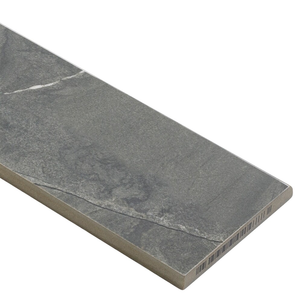 Origin 21 Taupe Agate Bullnose 3-in x 12-in Polished Porcelain Marble Look Floor and Wall Tile (0.234-sq. ft/ Piece)