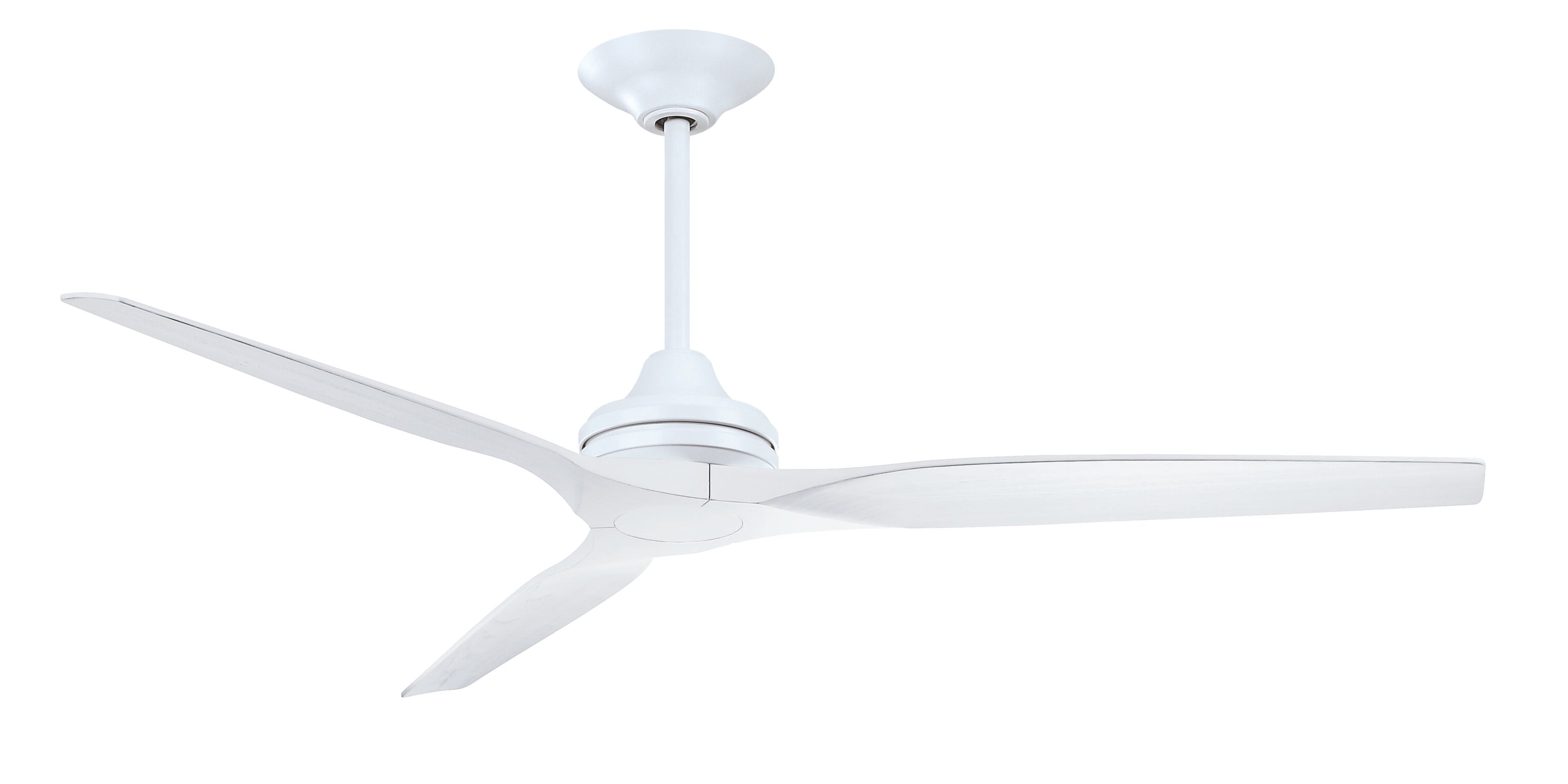 Fanimation FPD6721BMW-64WW Spitfire 64-in Outdoor Smart Matte White with White Washed Blades Propeller Ceiling Fan Light Kit Compatible - Remote Included ( 3 -Blade )