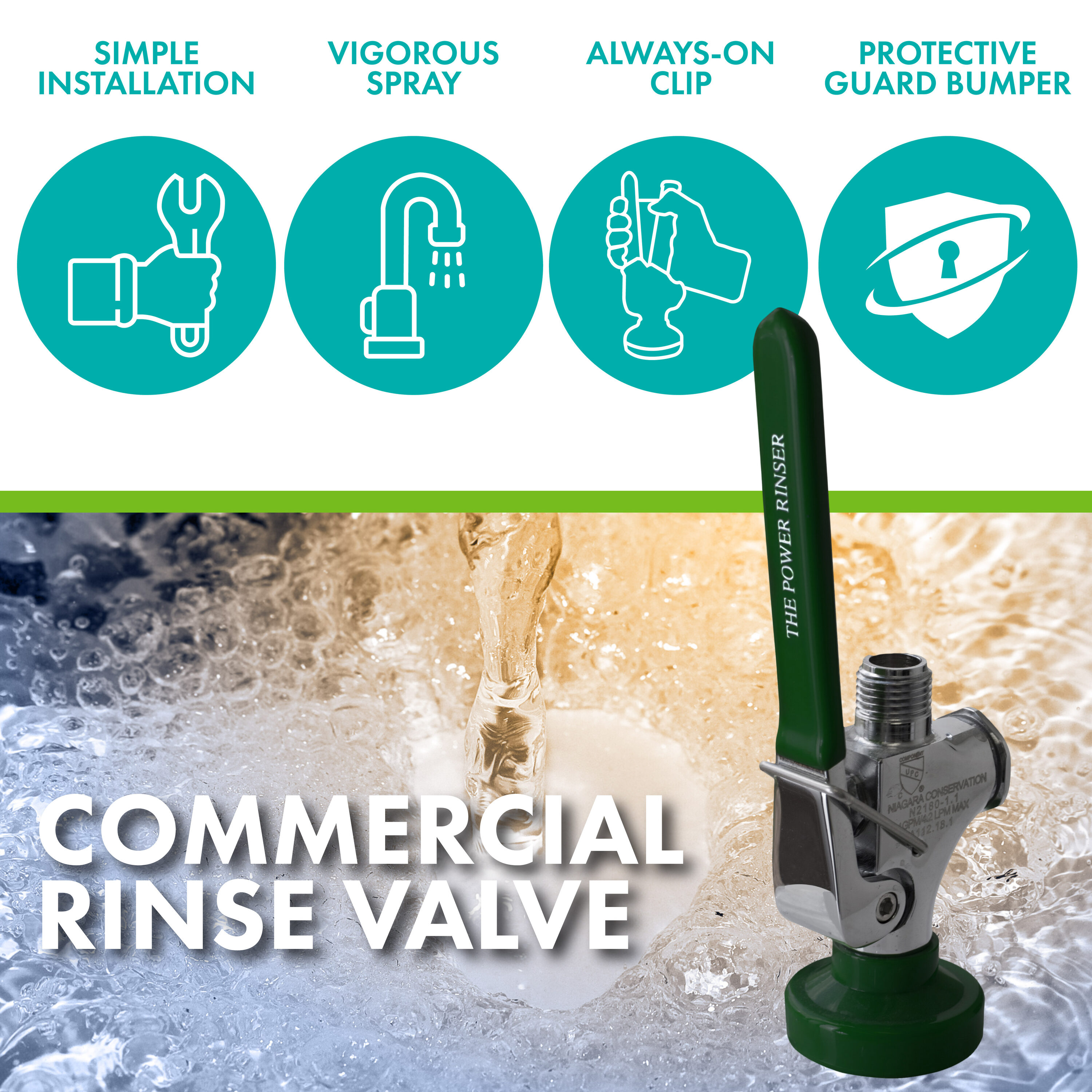 Niagara Conservation Niagara 1Spray with 0.68 GPM 2in. Wide Low Flow