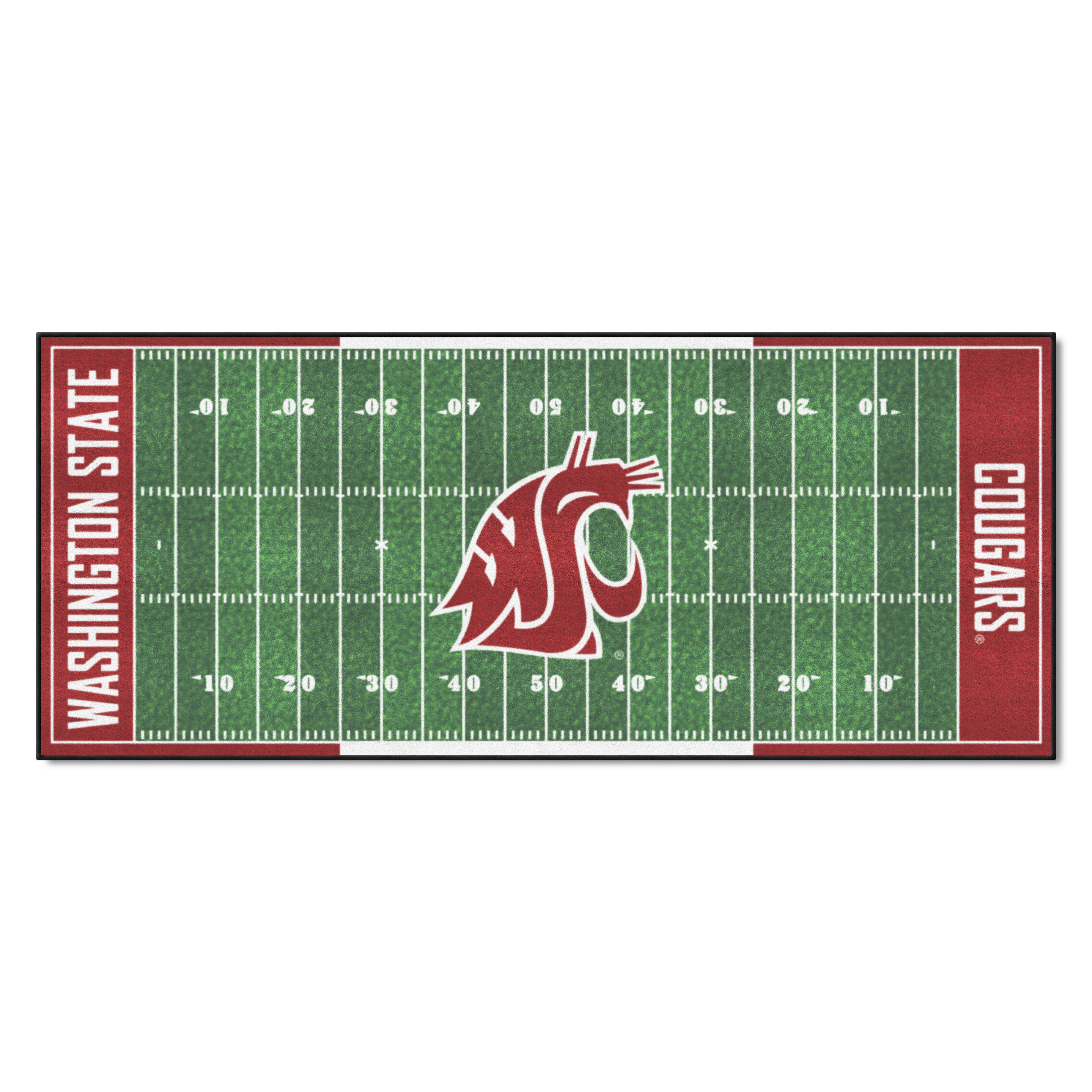 FANMATS 24471 NCAA Field Runner 2 x 6 (ft) Tufted Nylon Green Rectangular Indoor Runner rug