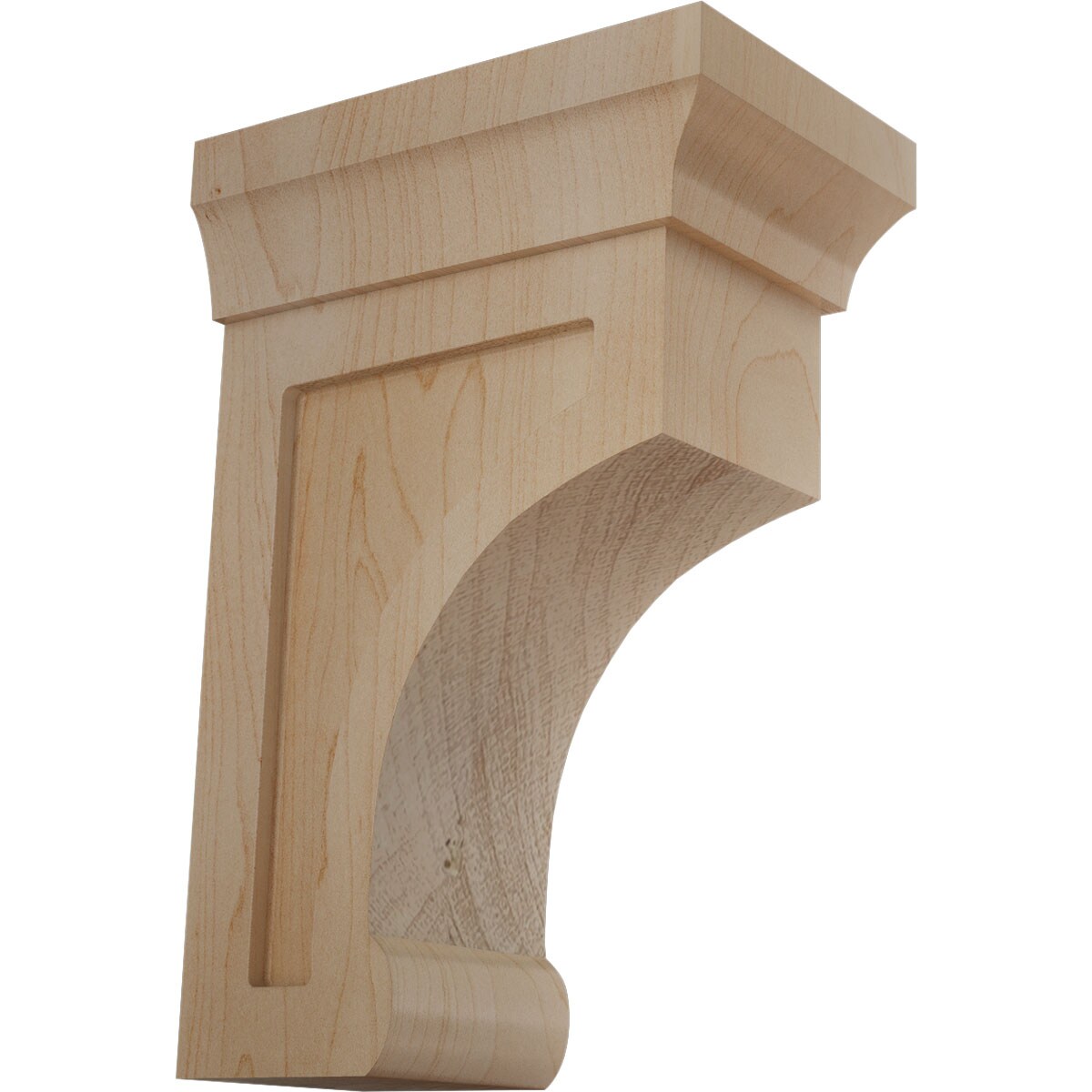 Ekena Millwork BKTW02X04X06GOMA Gomez 2-1/2-in x 4-in x 6-in Maple Brown Wood Standard bracket