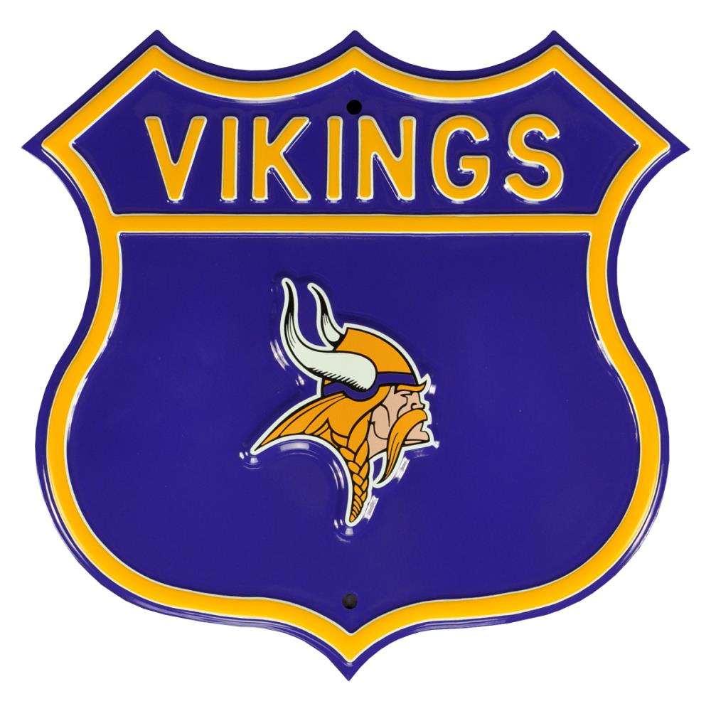 Authentic Street Signs Minnesota Vikings Steel Logo Sign