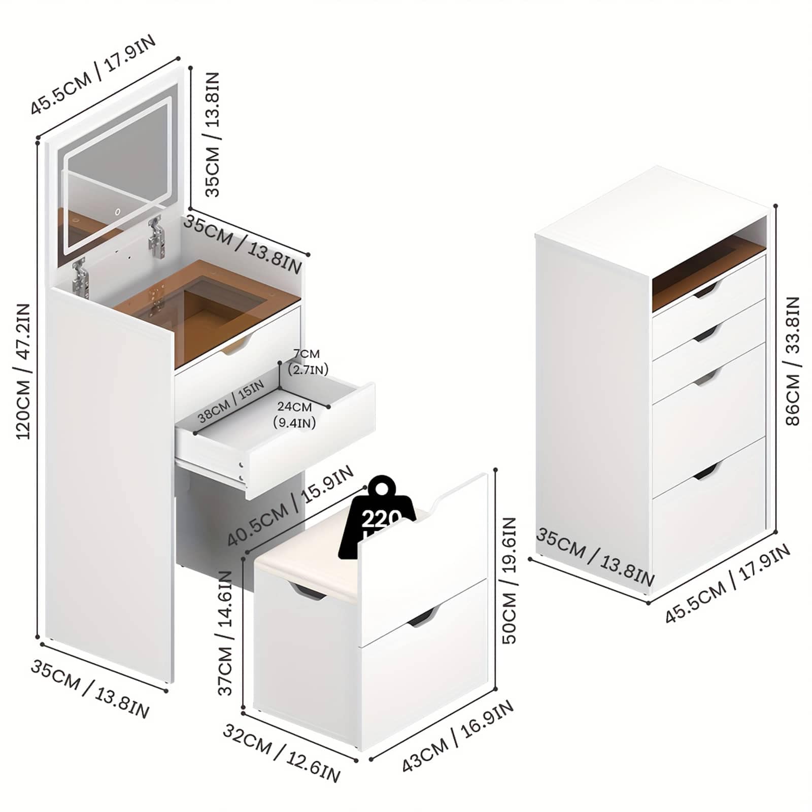Vynxaria LEXY4924DJSNHZZ003 Bedroom-Vanities - View #7