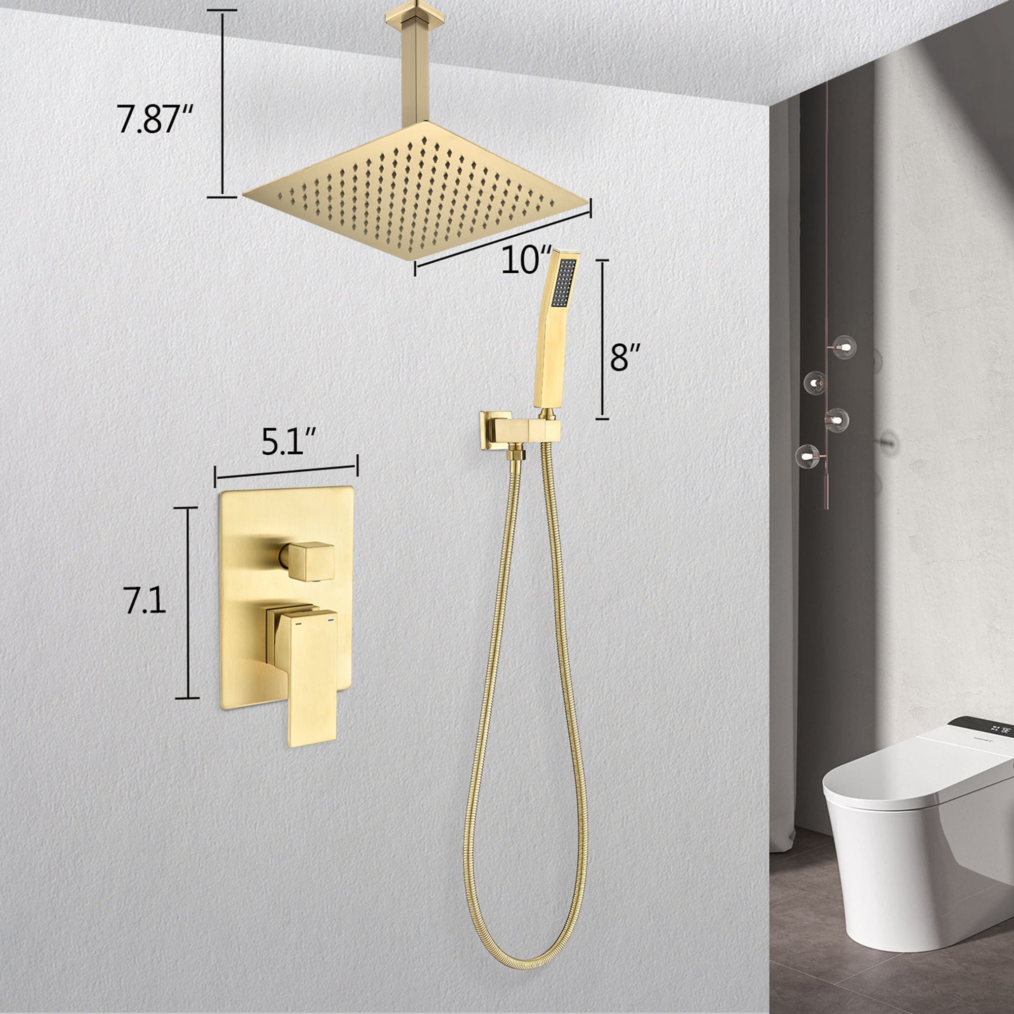 Clihome DG-SS806BG10 Showerhead-Bar-Panels - View #2