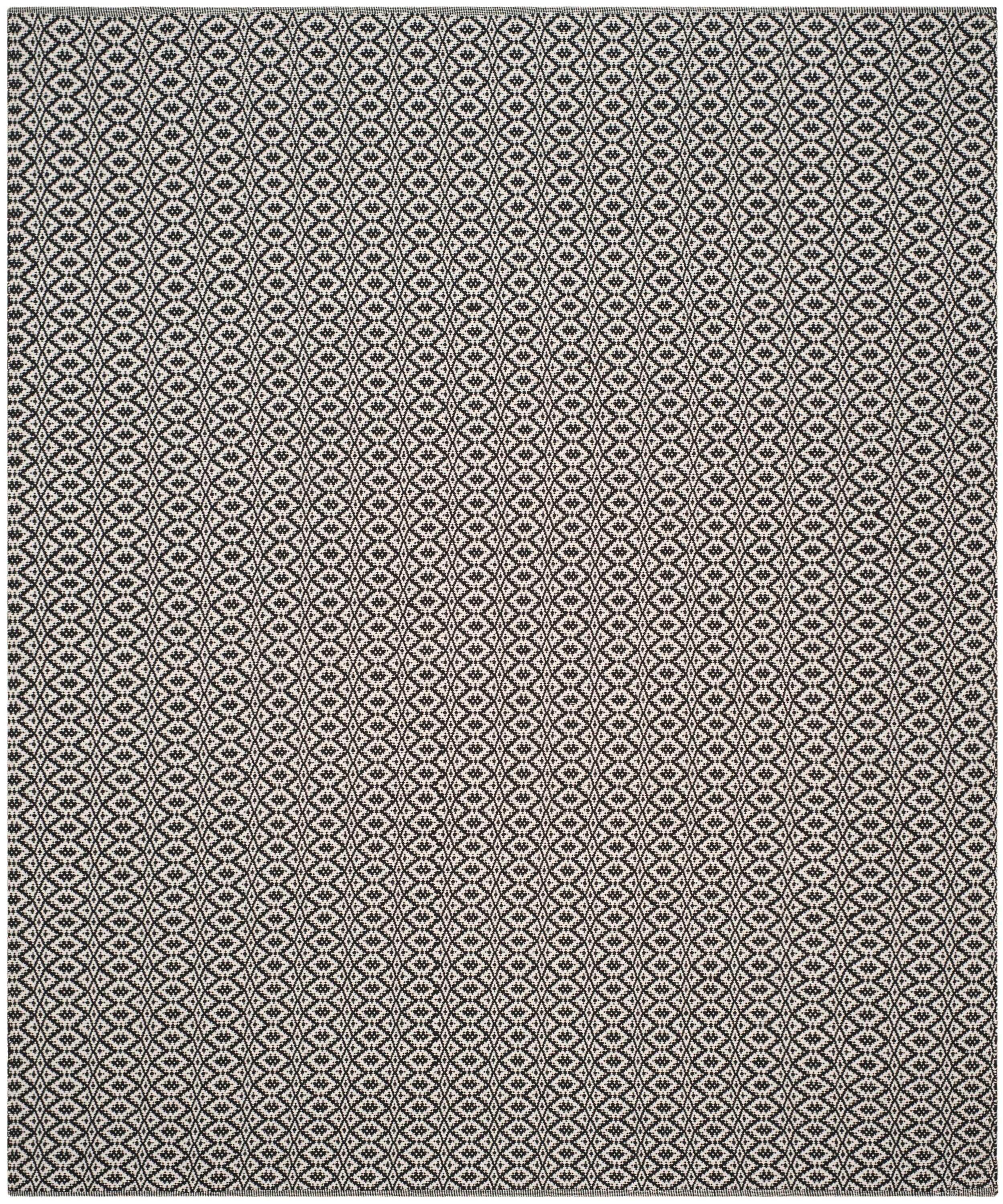 Safavieh MTK716D-8 Montauk Padre 8 x 10 (ft) Cotton Ivory/Black Rectangular Indoor Coastal Area rug