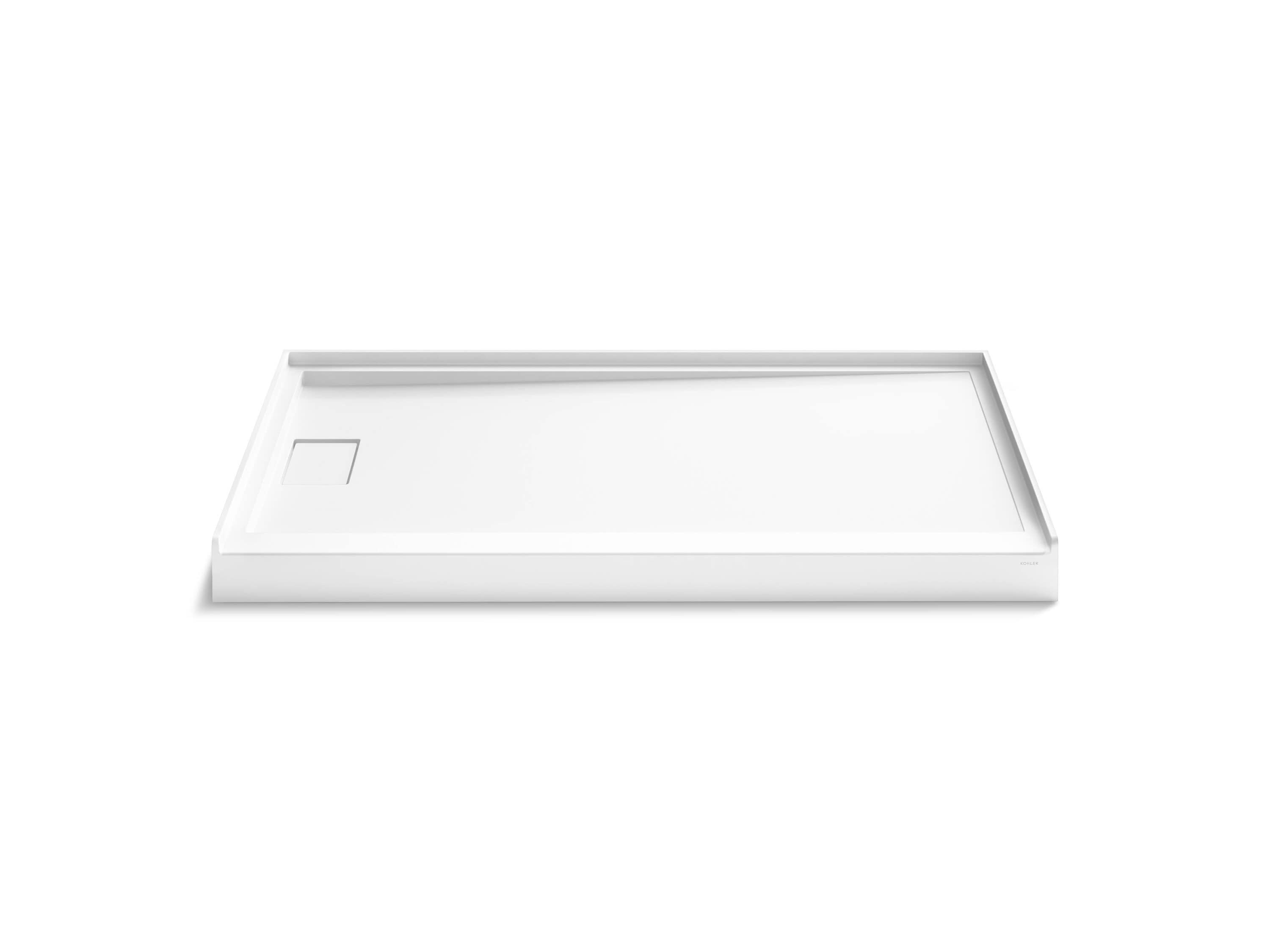 KOHLER Stoneridge 36-in W x 60-in L Left White Rectangle Single Threshold Shower Pan Base with 4.53-in H Threshold