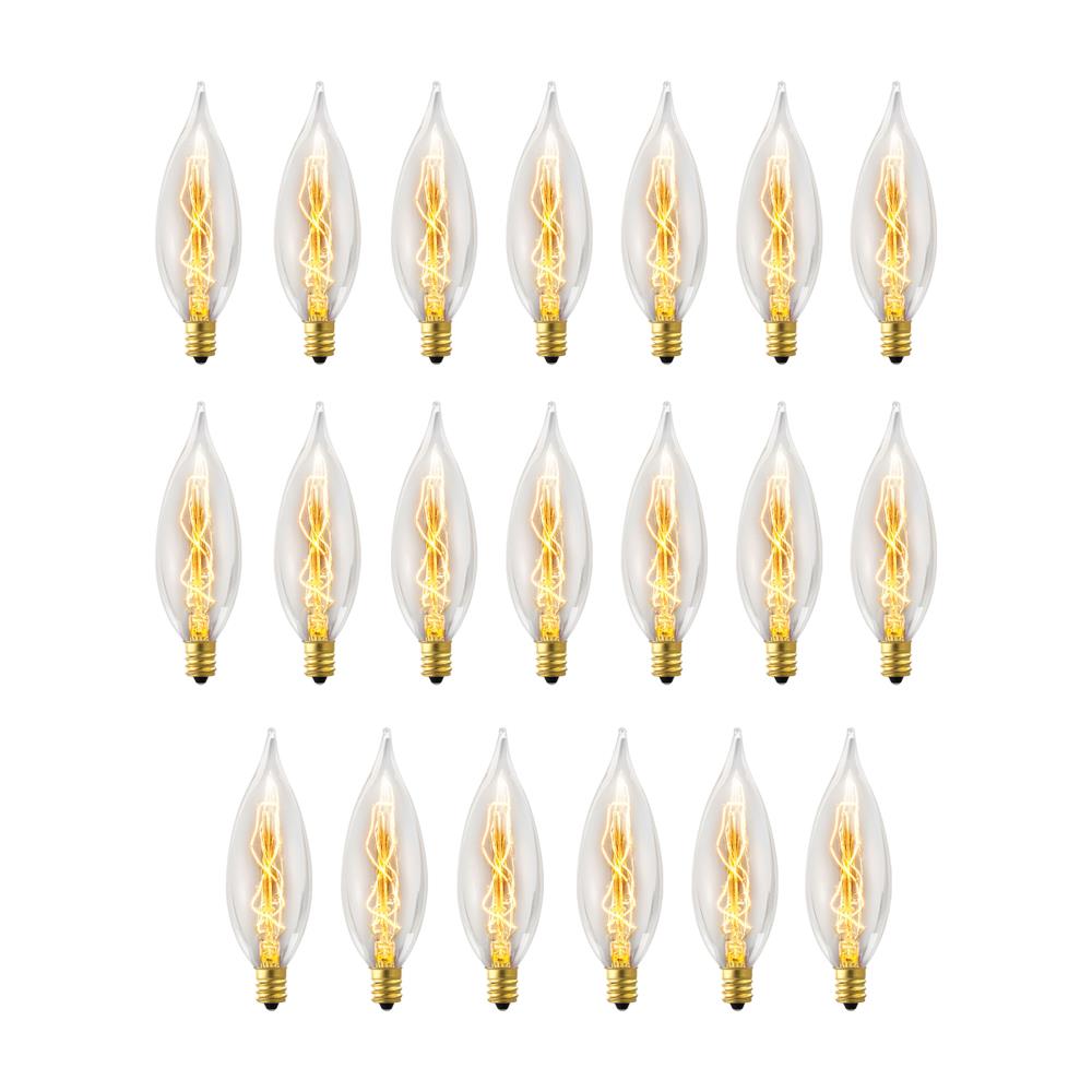 Globe Electric 25-Watt Incandescent CA10 Vintage Edison Light Bulb - Vintage Style Light Bulb (4-Pack)