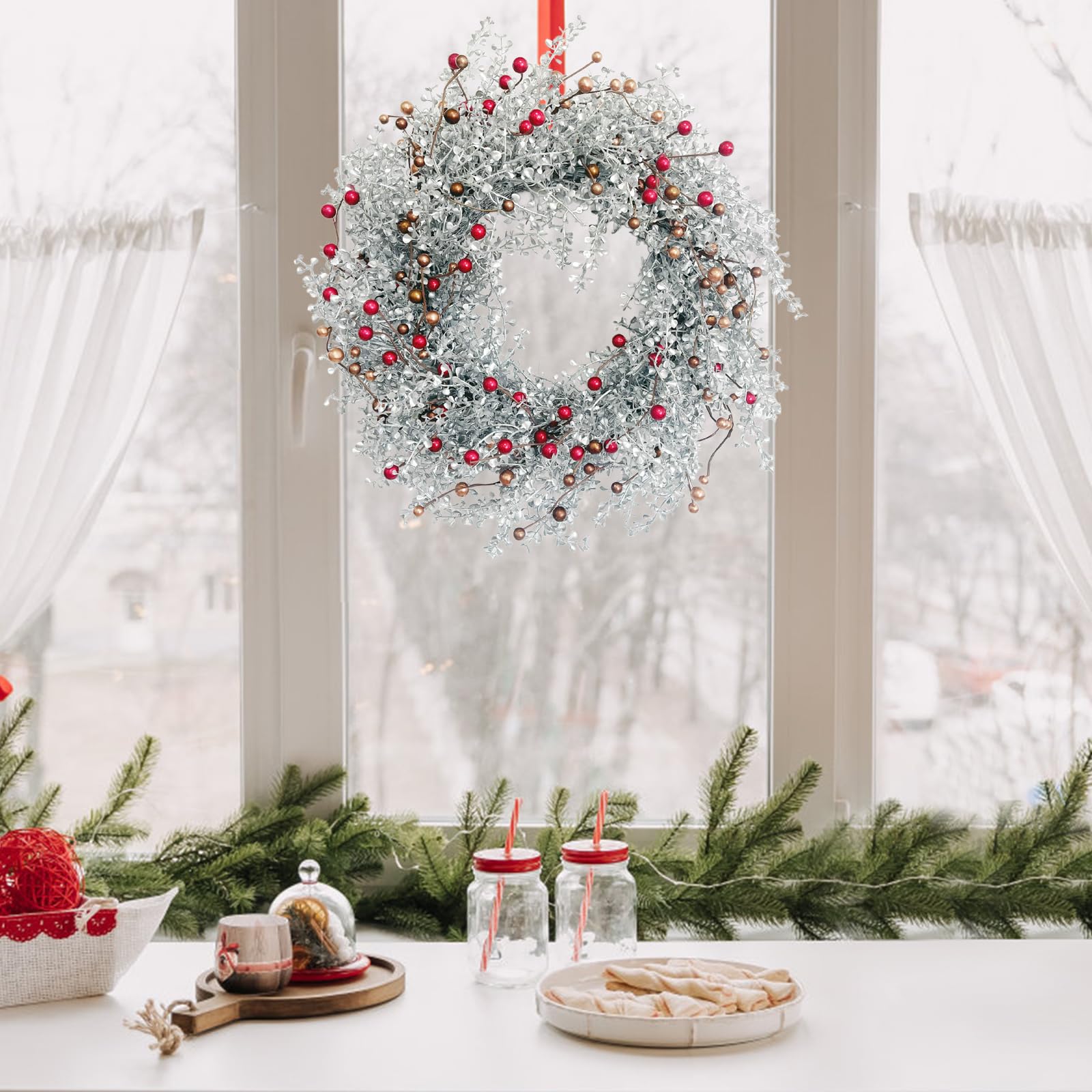 Afoxsos LAF1128W02 Artificial-Christmas-Wreaths - View #6