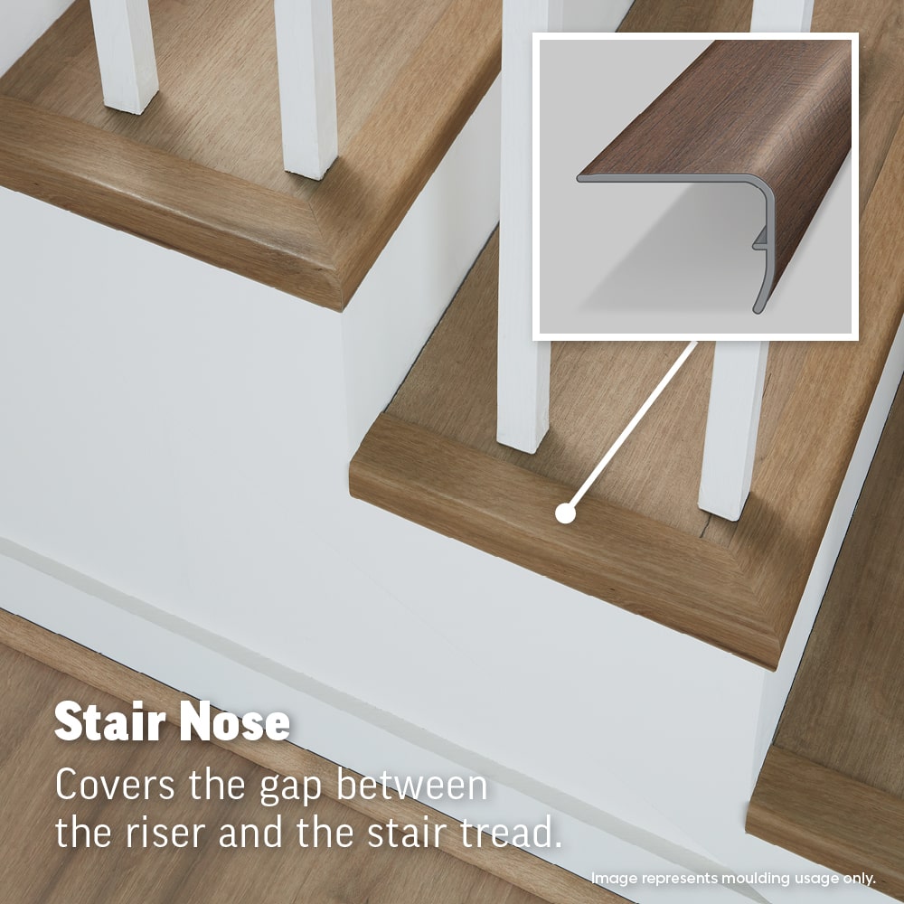 Stair Edge Protector Stair Edging Self-Adhesive Rubber Stair Nosing Stair Nose Molding, Non-Slip Stair Tread Stair Trim for Indoor & Outdoor Stair