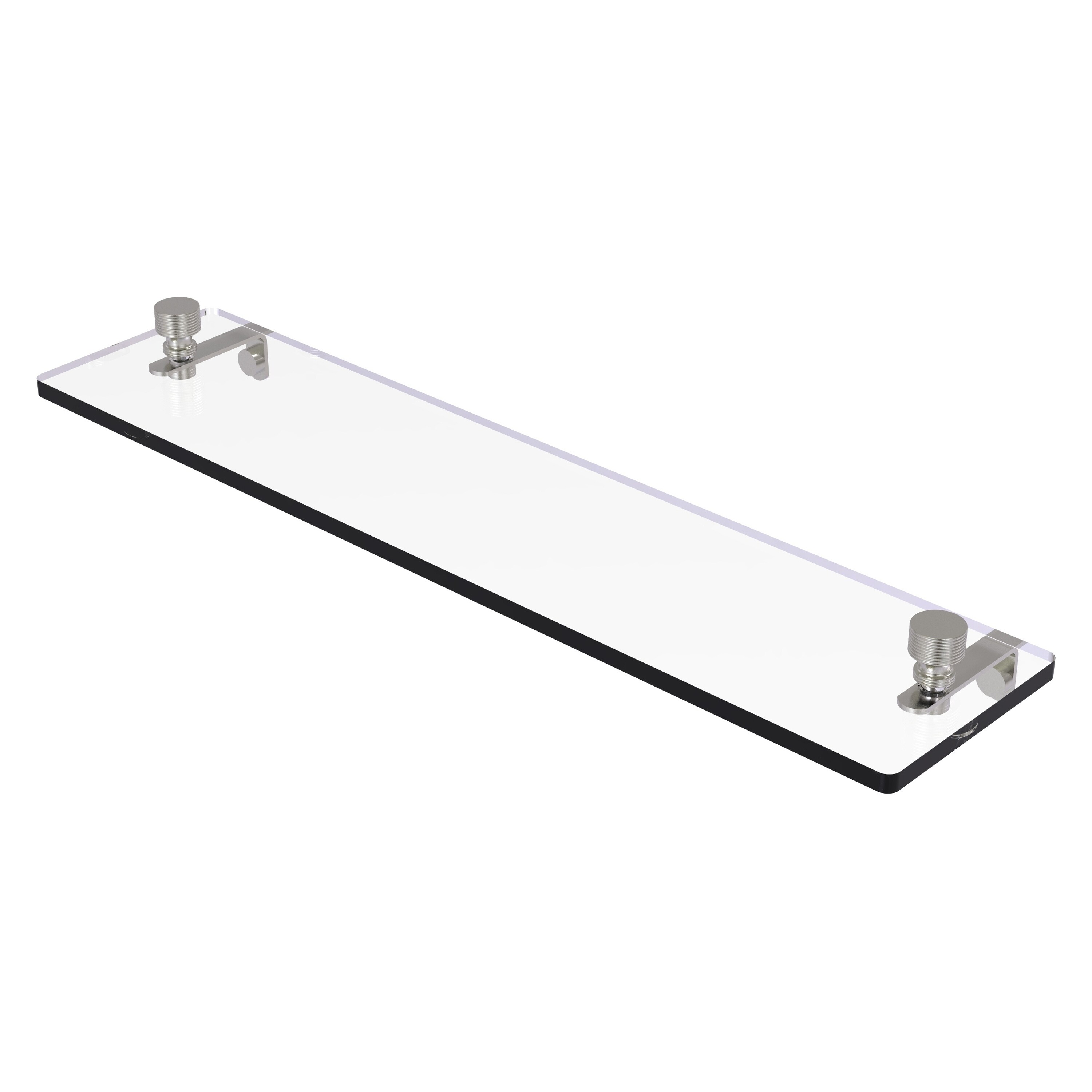 Allied Brass FT-1/22-SN Foxtrot Satin Nickel Wall mount Bathroom Shelf ( 22-in x 3-in x 5-in )